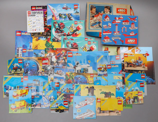 LEGO, parti byggmanualer, 1980/90-tal.