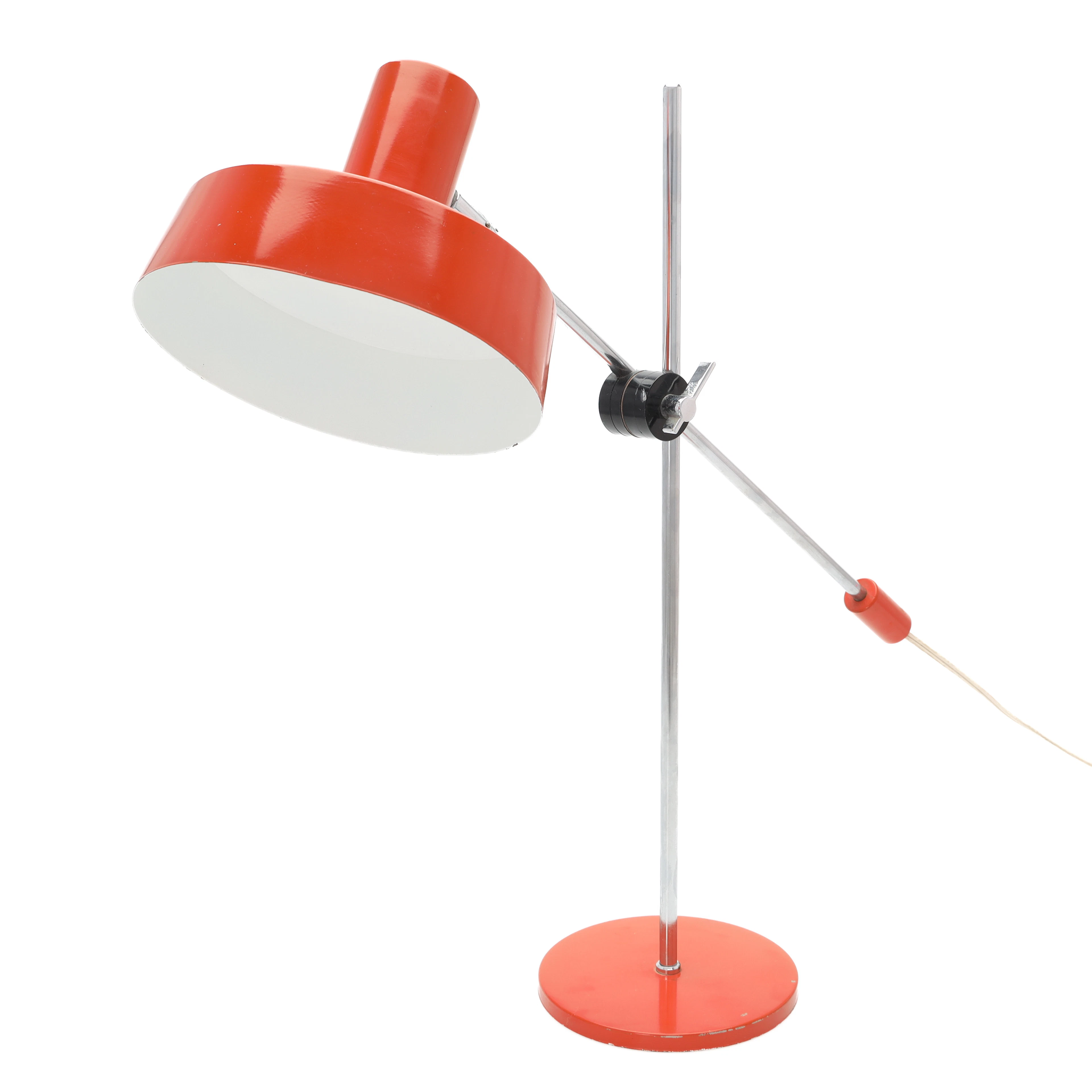 JAN HOOGERVORST. Bordslampa, lackad plåt, Anvia, 1970/80-tal.