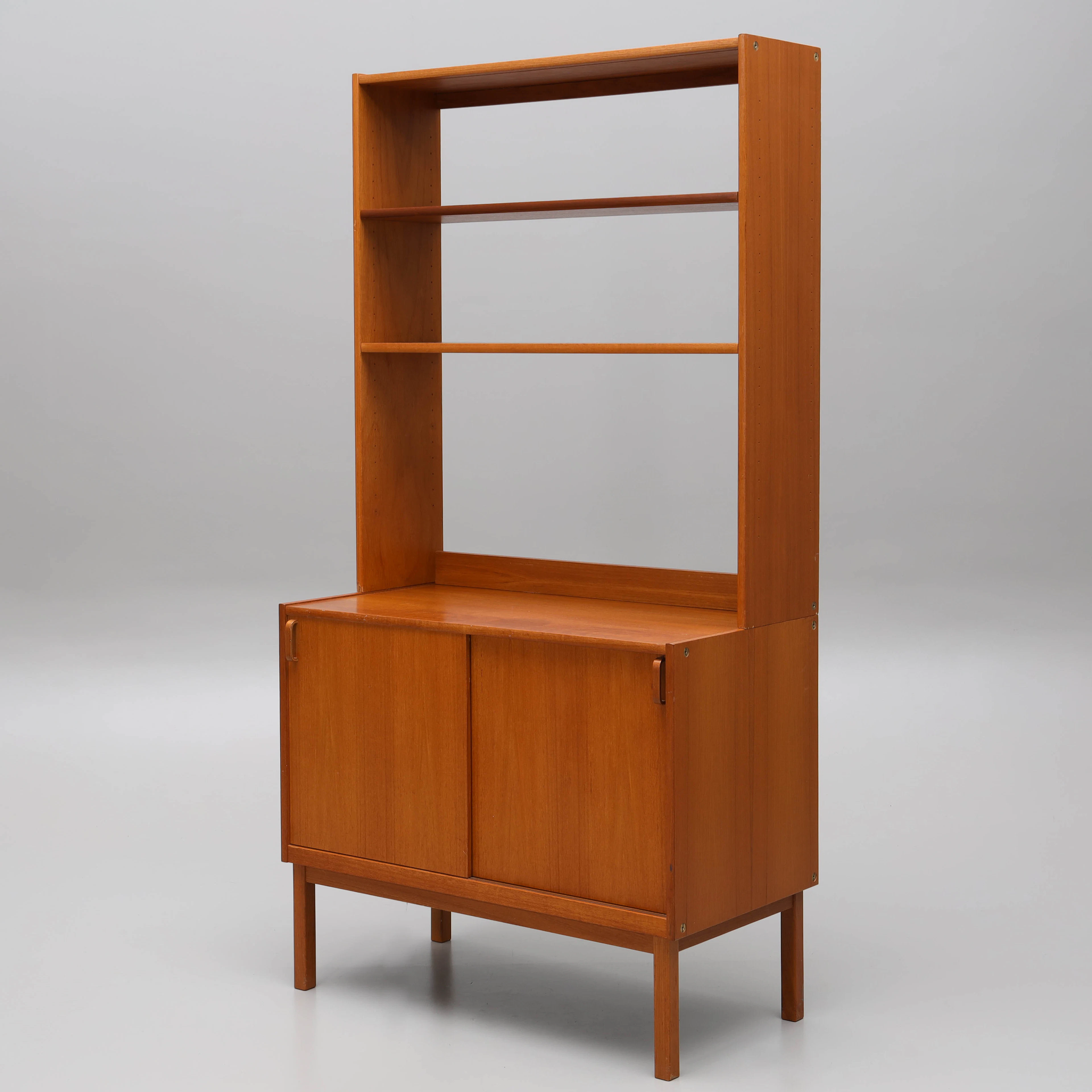 BERTIL FRIDHAGEN. Bokhylla, 2 delar, fanerad i teak, "Variett", Bodafors.