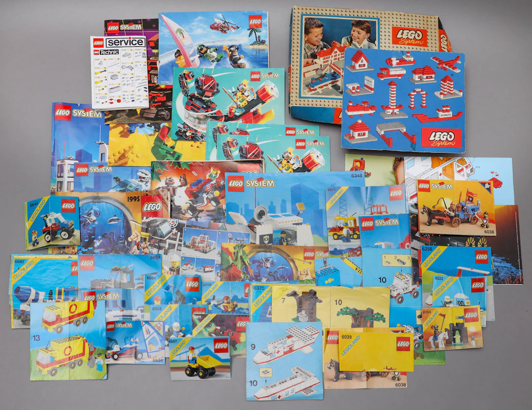 LEGO, parti byggmanualer, 1980/90-tal.