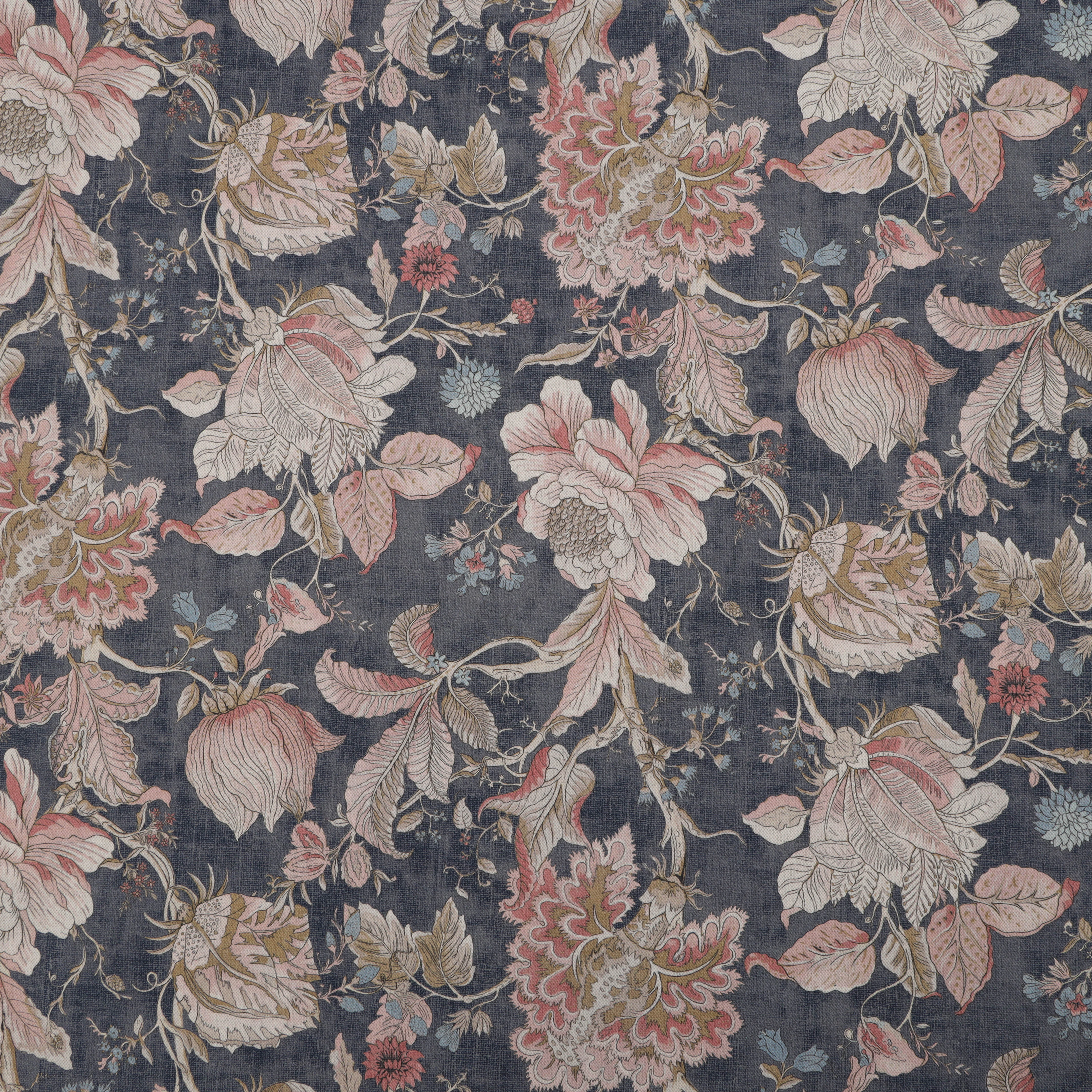 TYGRULLE, "Midnight", 4 meter, Clarke & Clarke, Sissinghurst Furnishing Fabric.