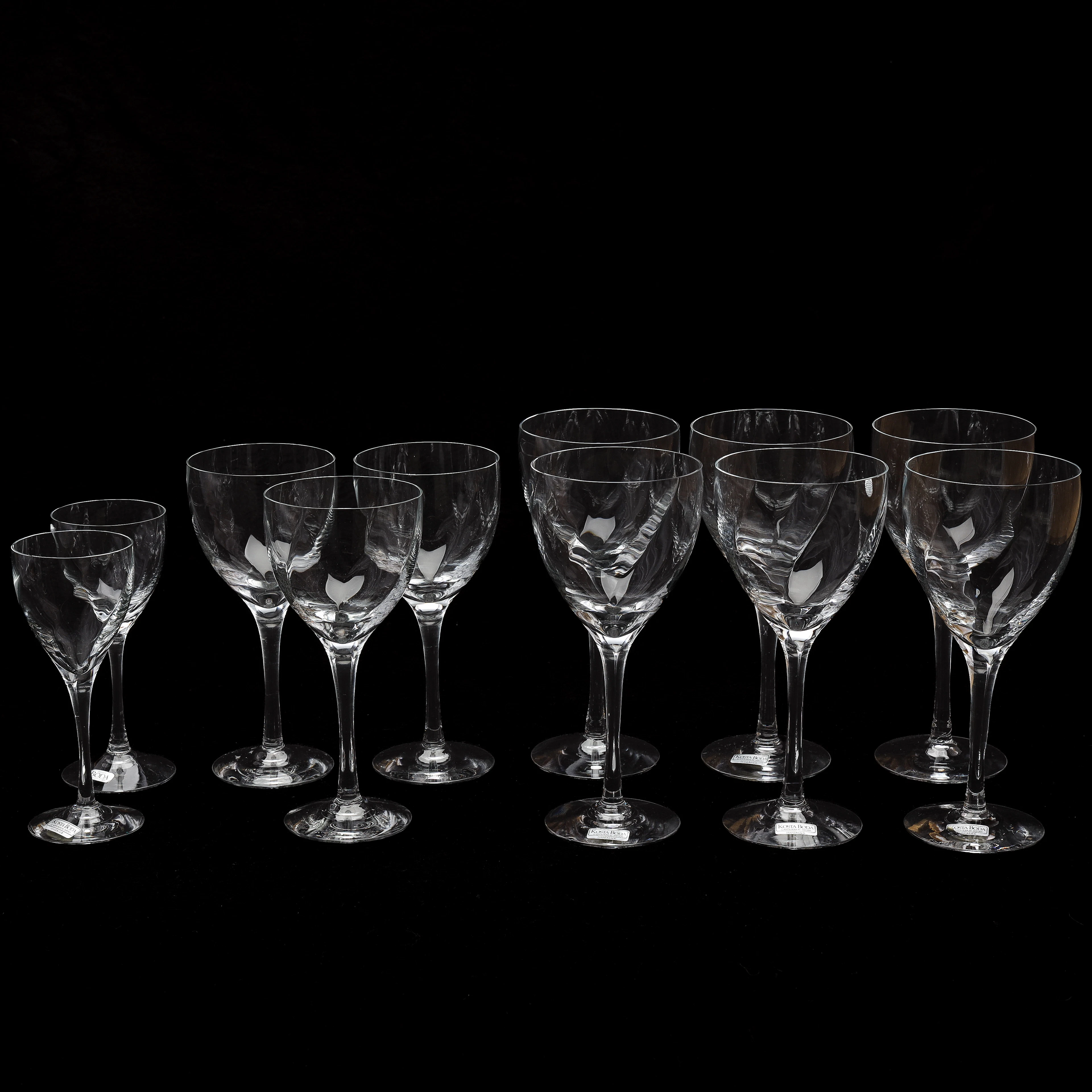BERTIL VALLIEN. SERVISDELAR, 11 delar, "Chateau", Kosta Boda.