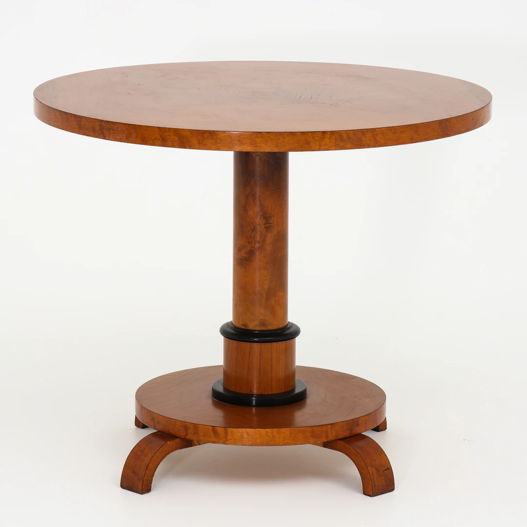BORD, art deco, fanérat trä med svarta detaljer, 1930-tal.
