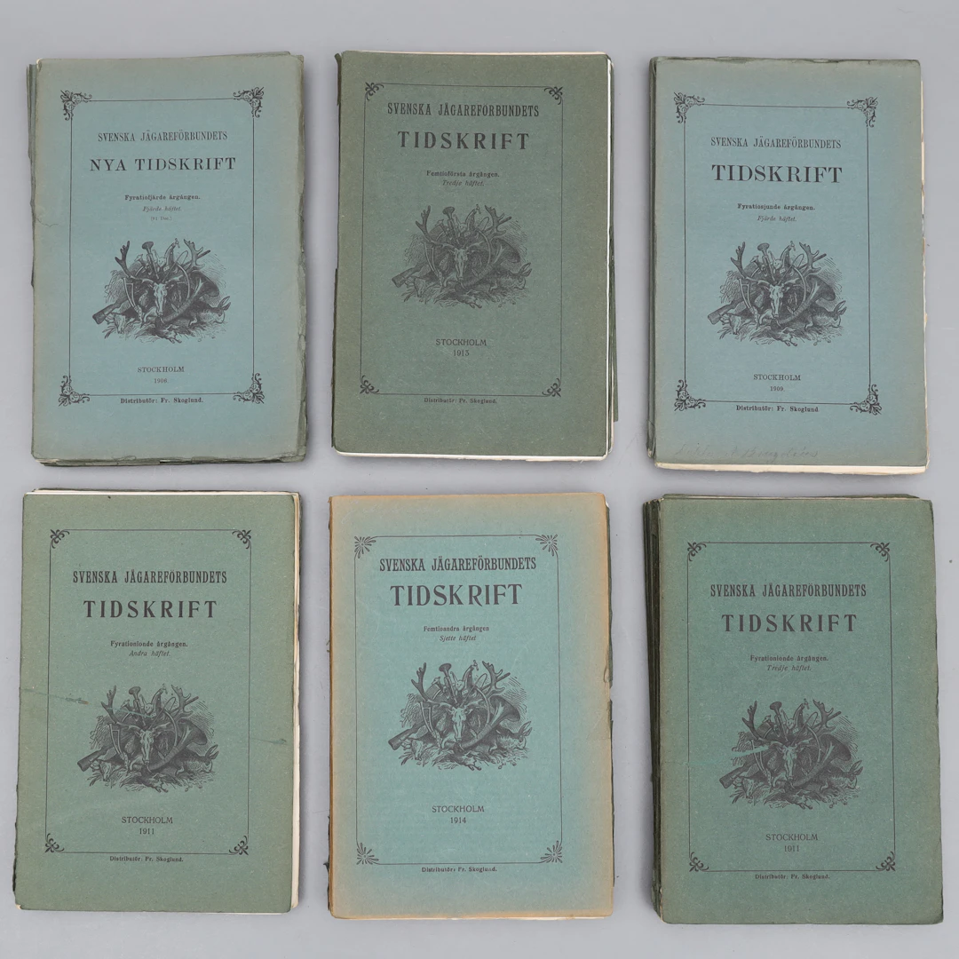 SVENSKA JÄGAREFÖRBUNDETS TIDSKRIFT, Distributör Fr. Skoglund, 1907-1914.