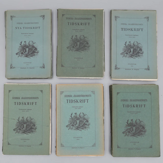 SVENSKA JÄGAREFÖRBUNDETS TIDSKRIFT, Distributör Fr. Skoglund, 1907-1914.