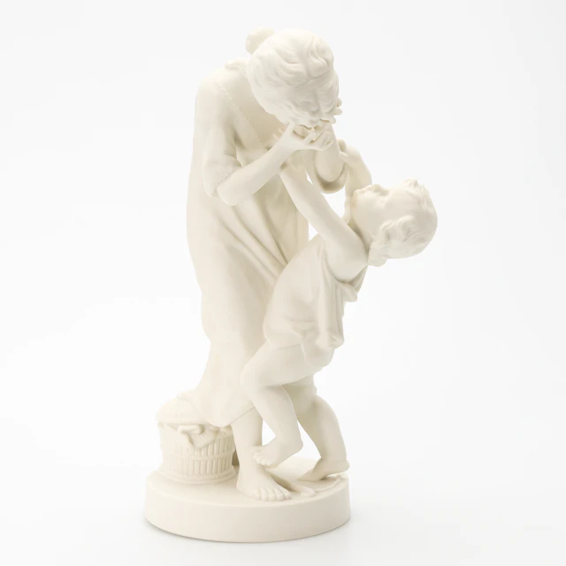 SKULPTUR, parian, "Skälmaktighet och förställning", Gustavsberg, 1917.