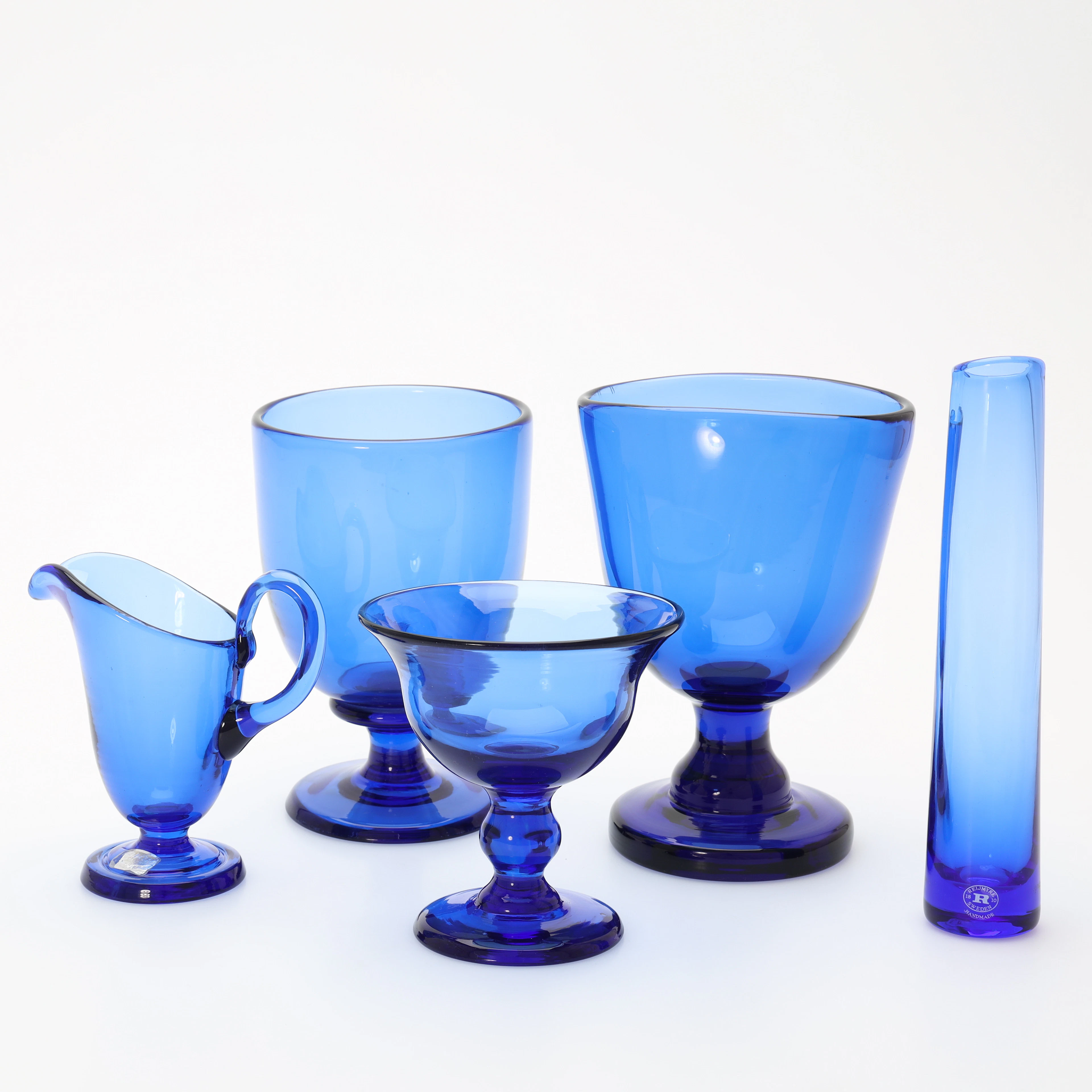 MONICA BRATT. Samling glas, 5 delar, Reijmyre.