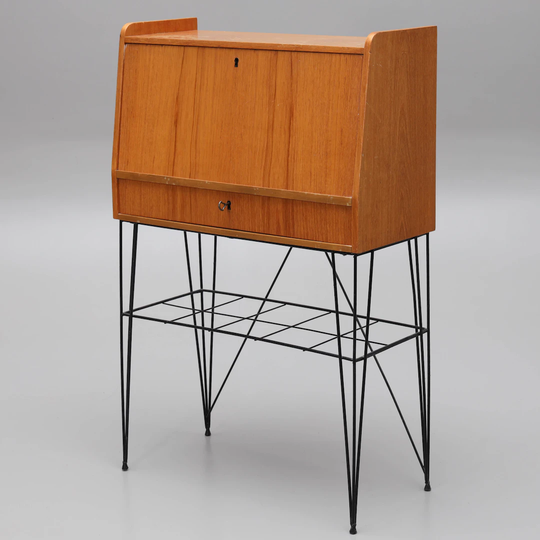 SEKRETÄR, fanerad i teak, "Bang", Ikea, 1950/60-tal.