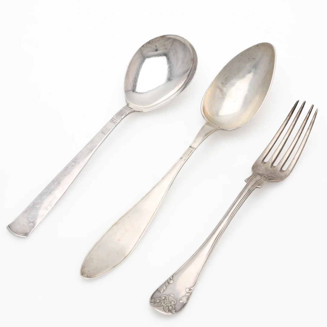 BESTICK, 3 st, silver, vikt 180 gram, 1800/1900-tal.