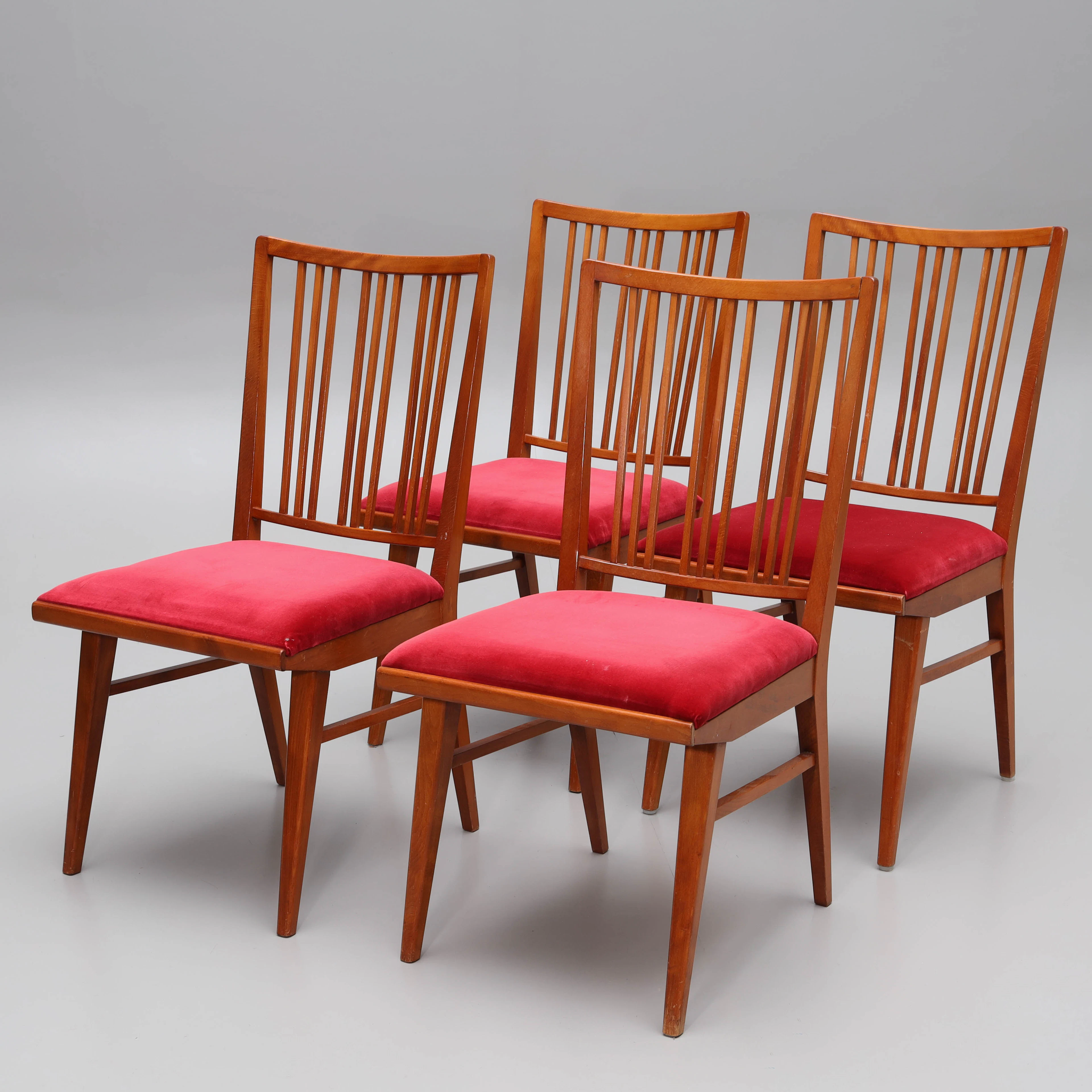 STOLAR, 4 st, betsad bok, 1900-talets mitt.