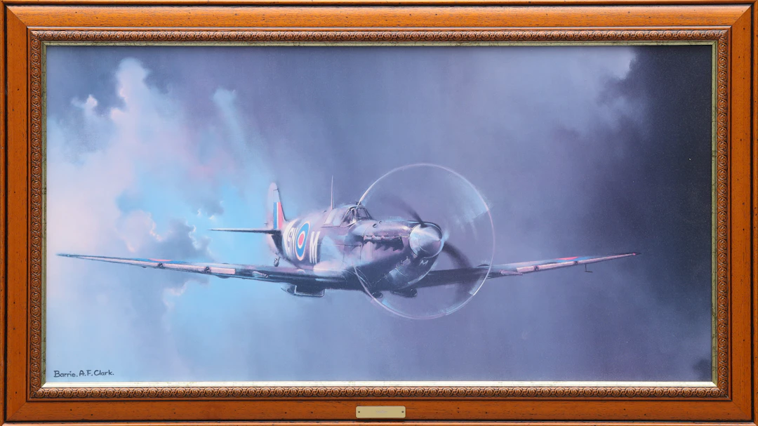"SPITFIRE", reproduktion efter Barrie A. F Clark.