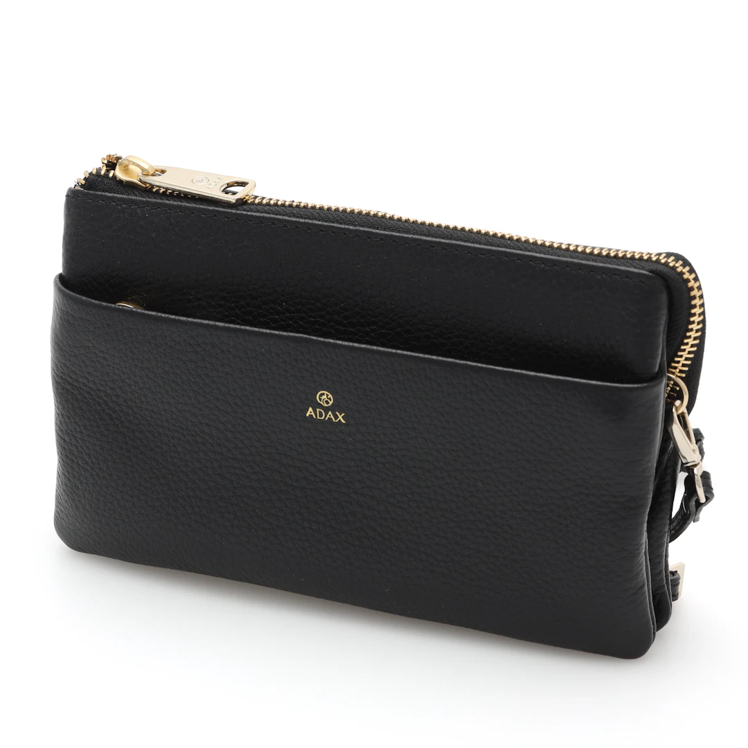 VÄSKA/CLUTCH, skinn, Cormorano gold combi clutch, ADAX, samtida.