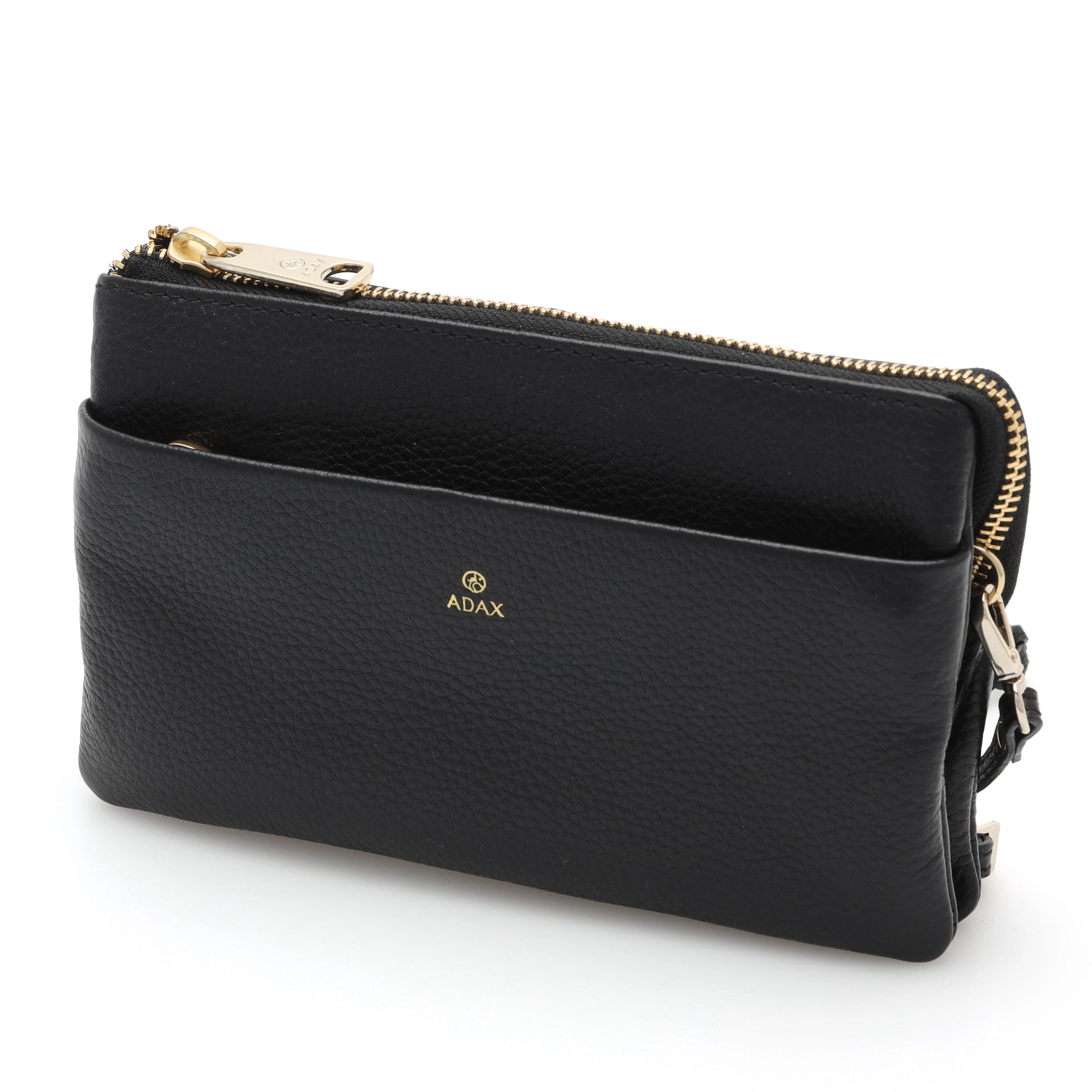 VÄSKA/CLUTCH, skinn, Cormorano gold combi clutch, ADAX, samtida.