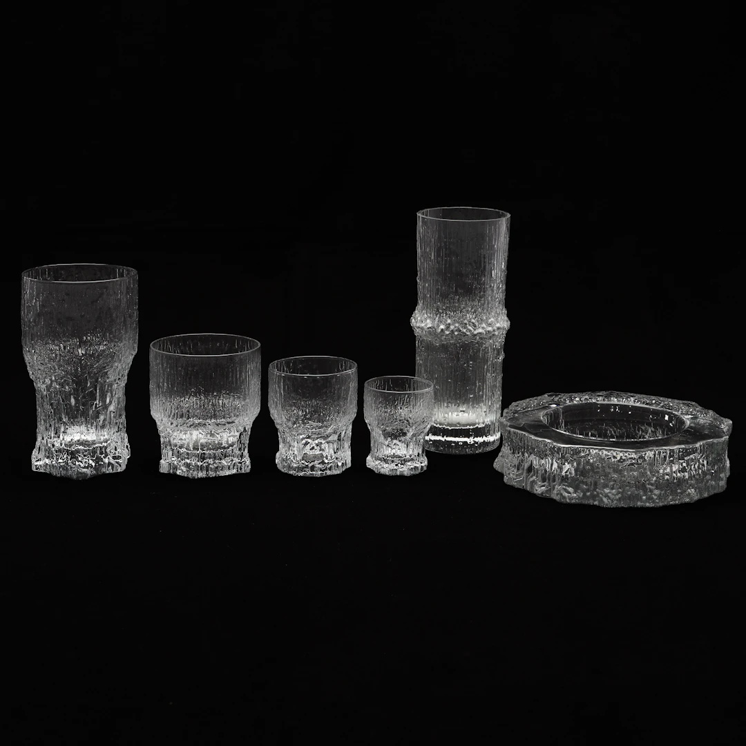 TAPIO WIRKKALA. Servisdelar, 44 delar, "Aslak", Iittala, Finland.