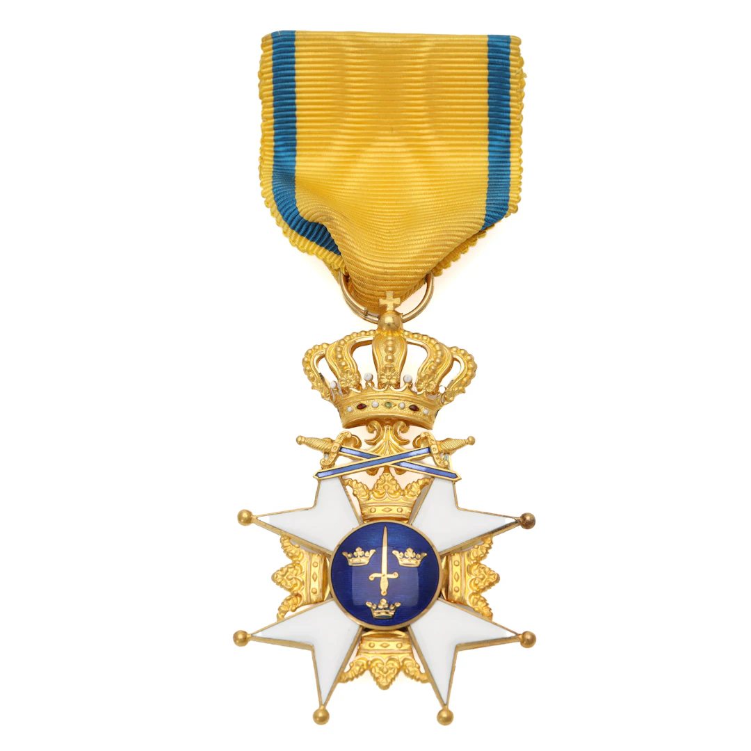 KUNGLIGA SVÄRDSORDEN, "Pro Patria", för riddare av första klass, 18k