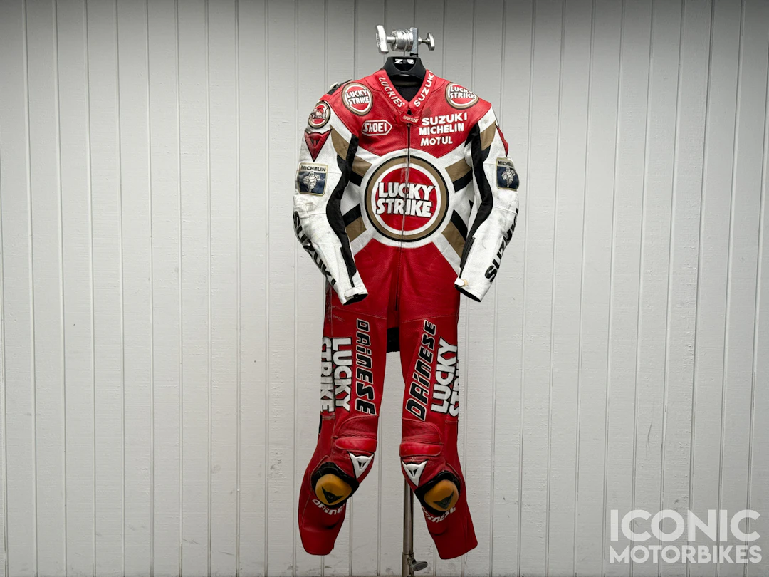 No Reserve — Scott Russell 1996 Lucky Strike Suzuki Leathers