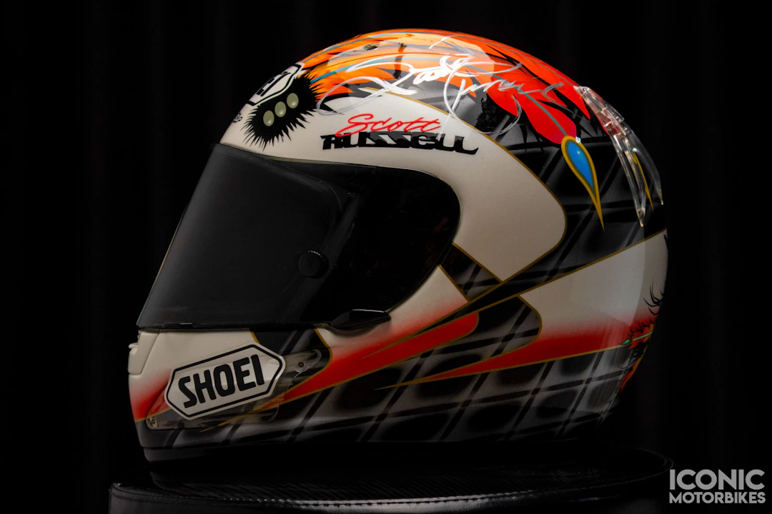 No Reserve – 1996 Signed Scott Russell Shoei Helmet