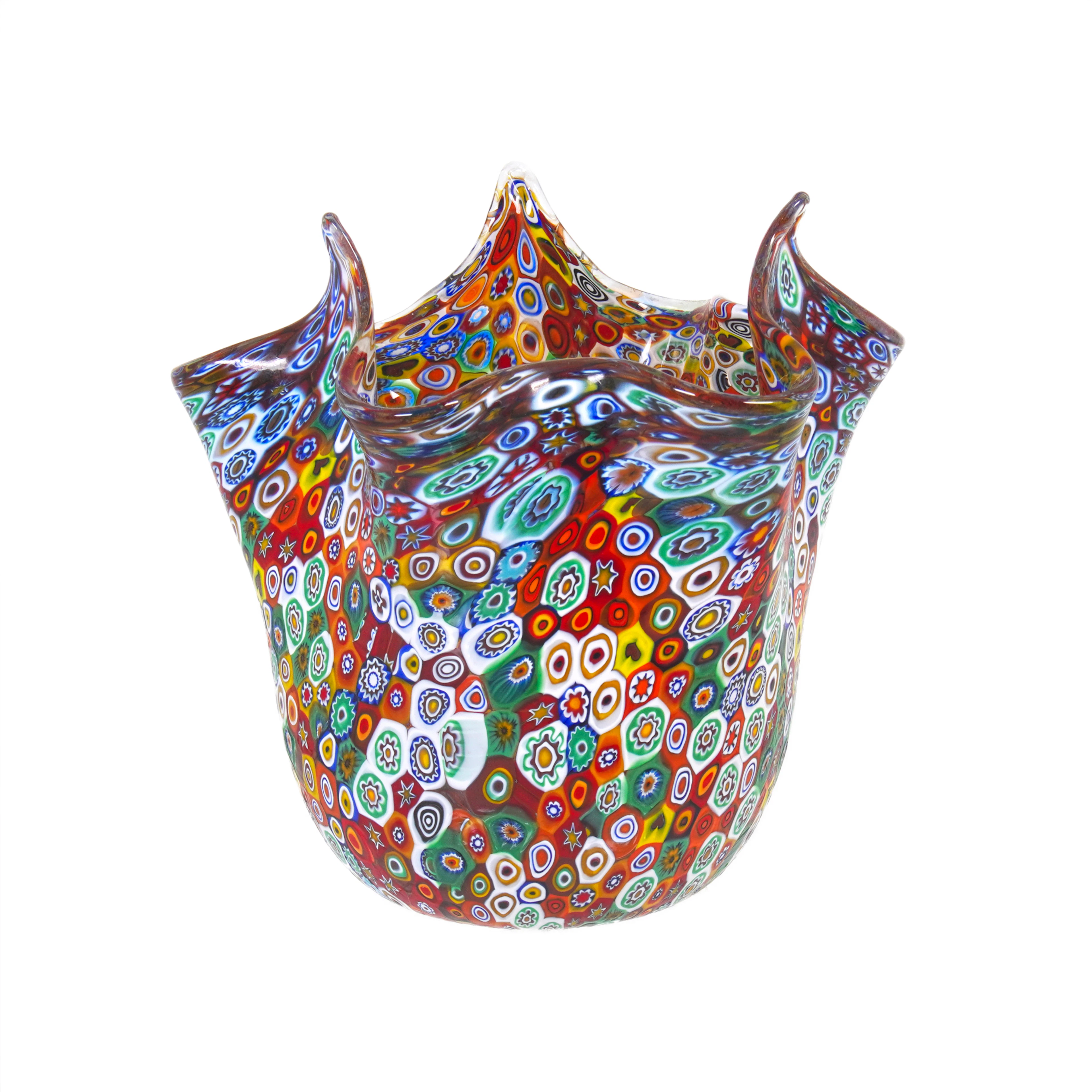 Millefiori Fazzoletto-Ziervase, Murano, 20. Jh.