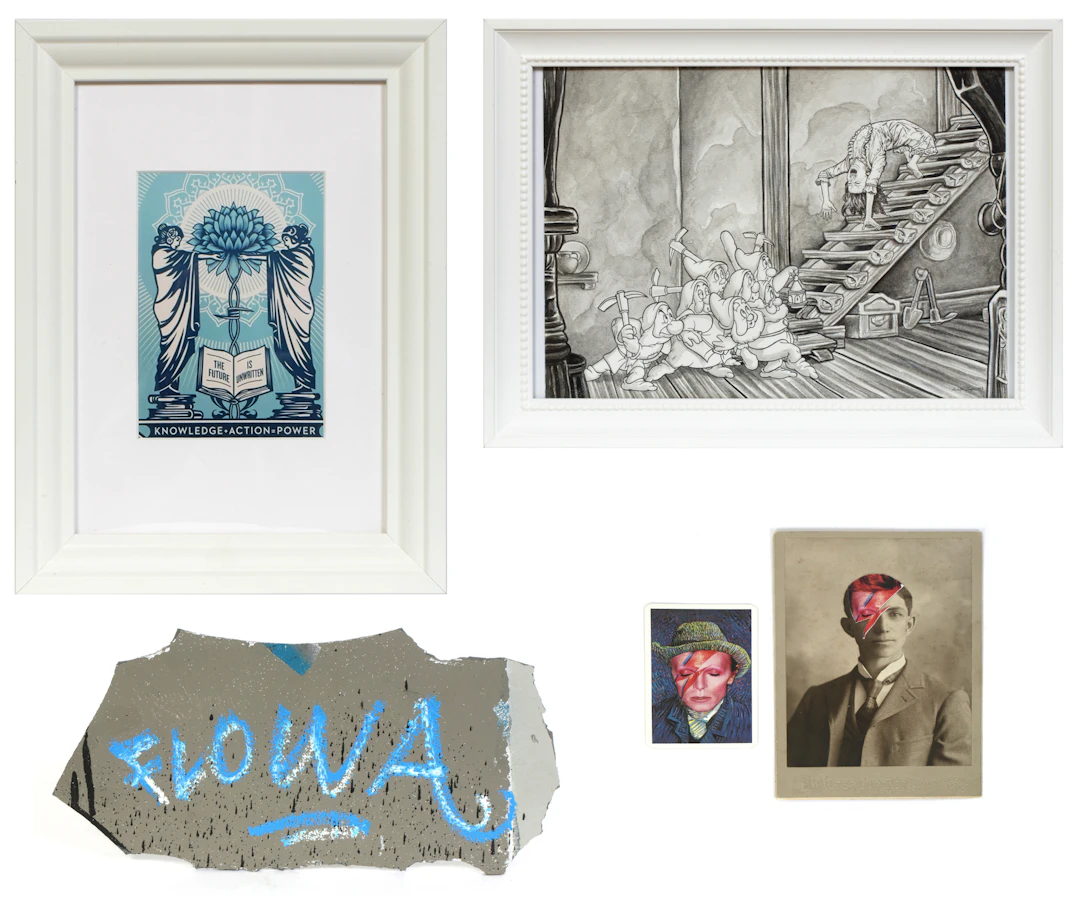 4x Street-Art Kunst