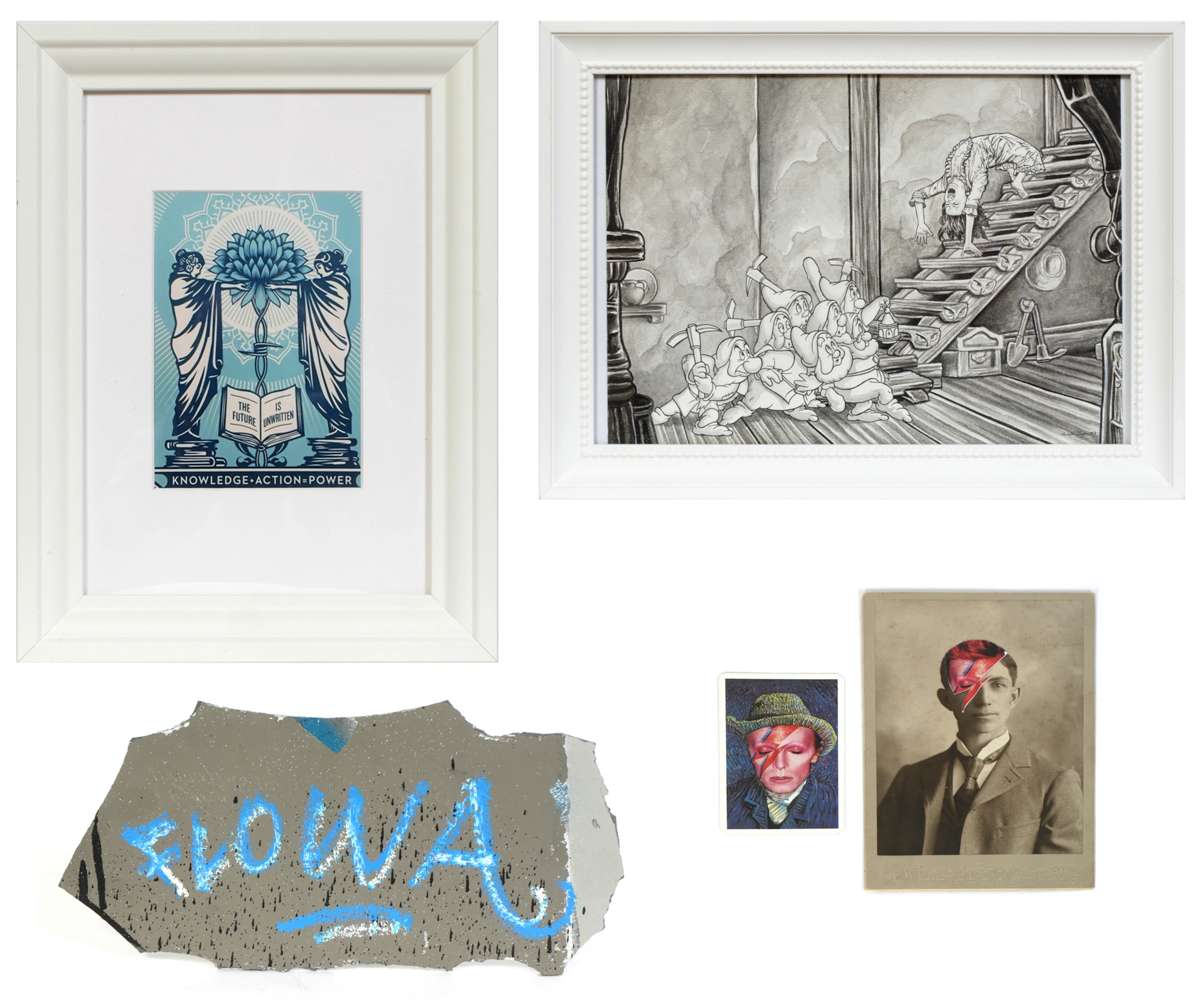 4x Street-Art Kunst