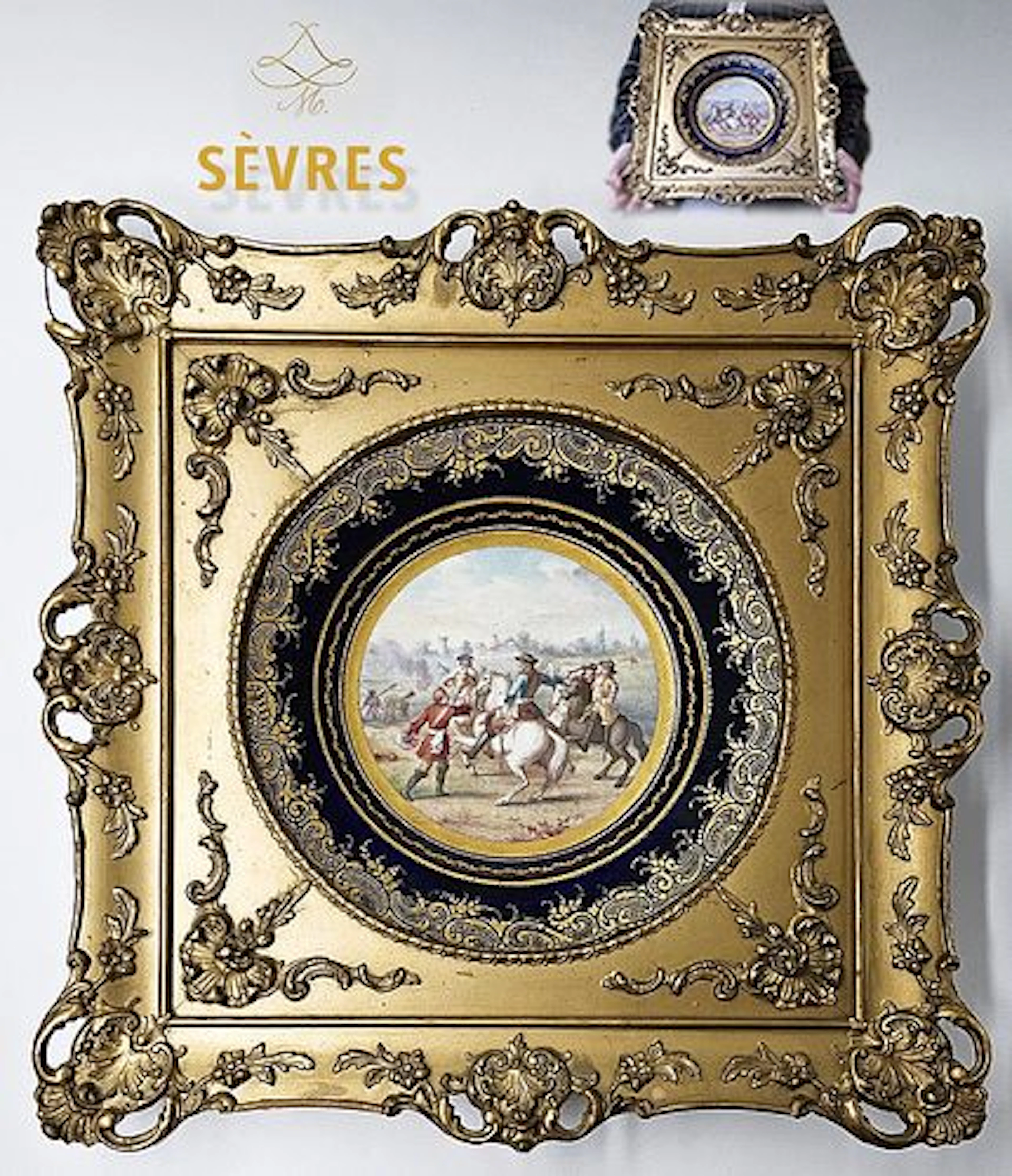 19th C. French Hand Painted Sevres Plate