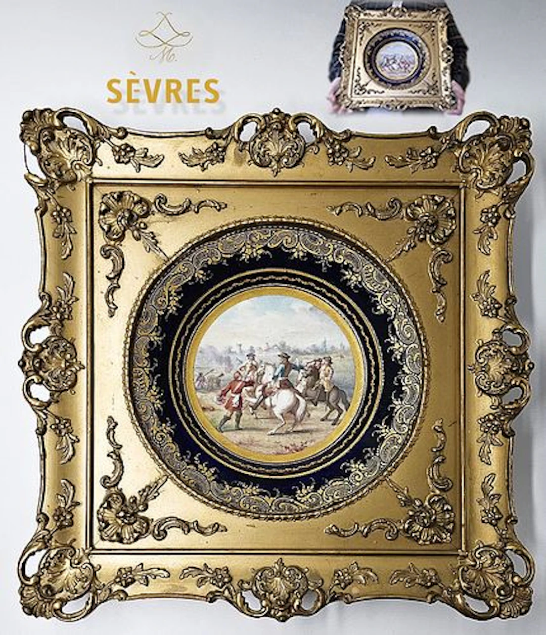 19th C. French Hand Painted Sevres Plate