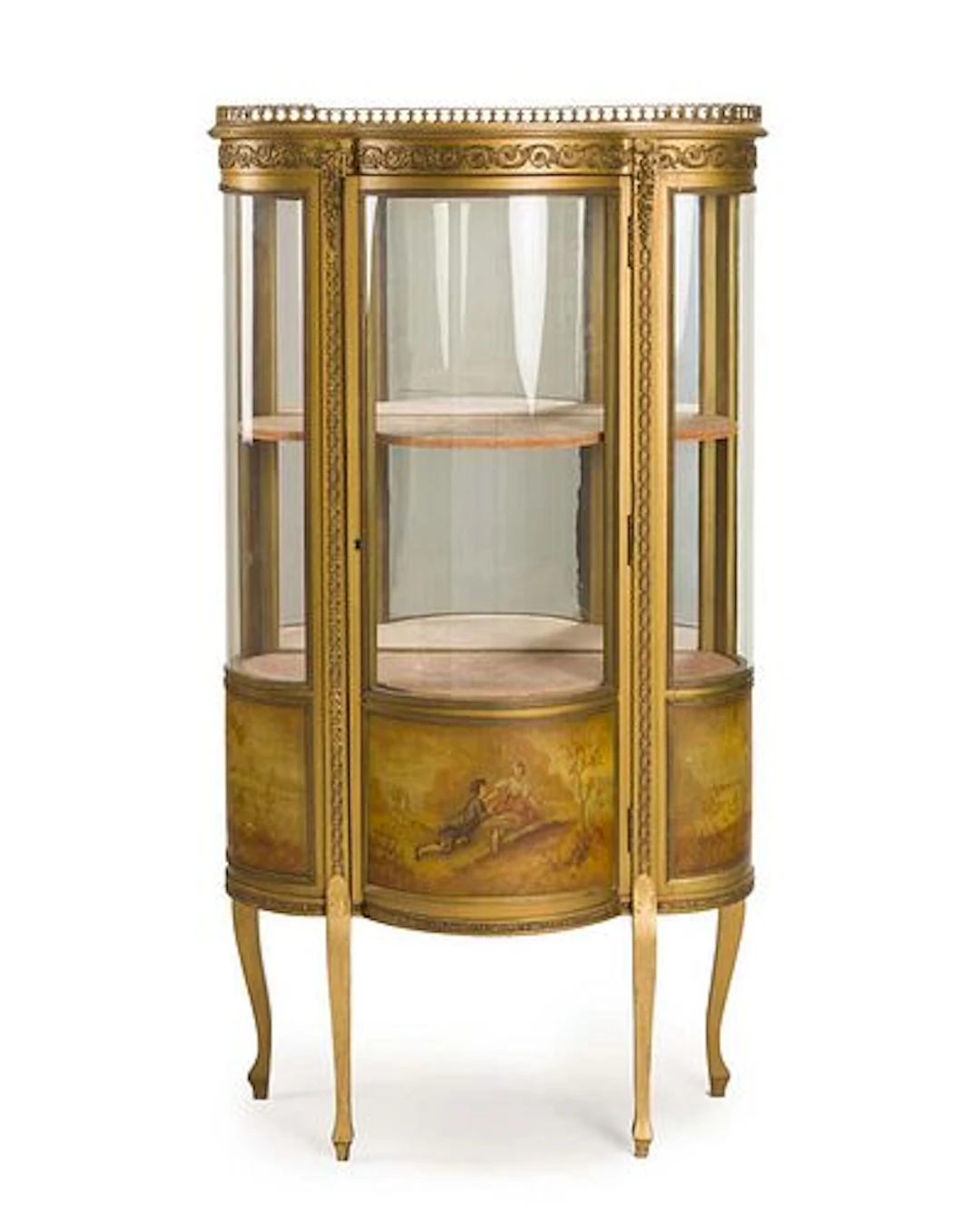 Late 19th C. Vernis Martin Vitrine