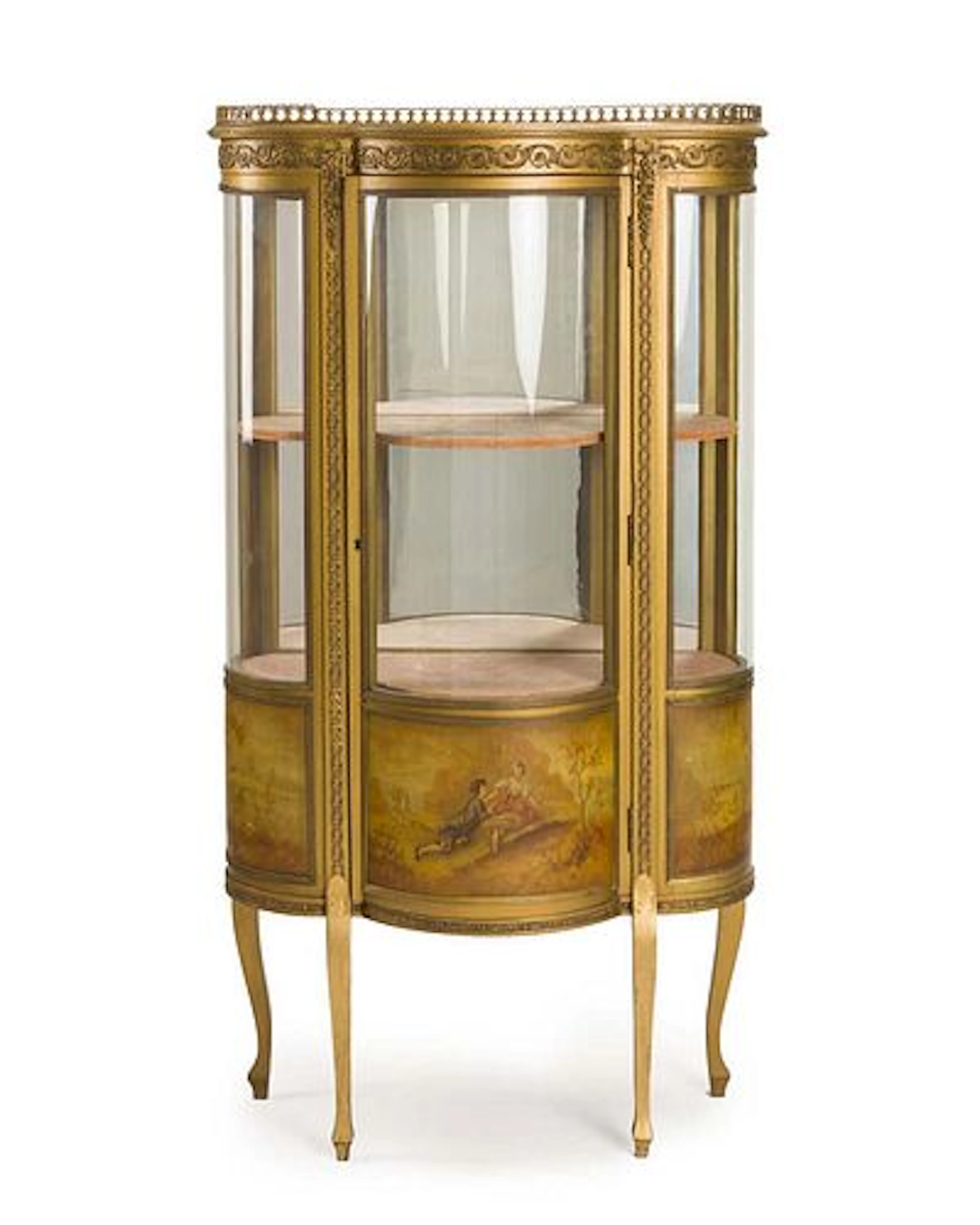 Late 19th C. Vernis Martin Vitrine