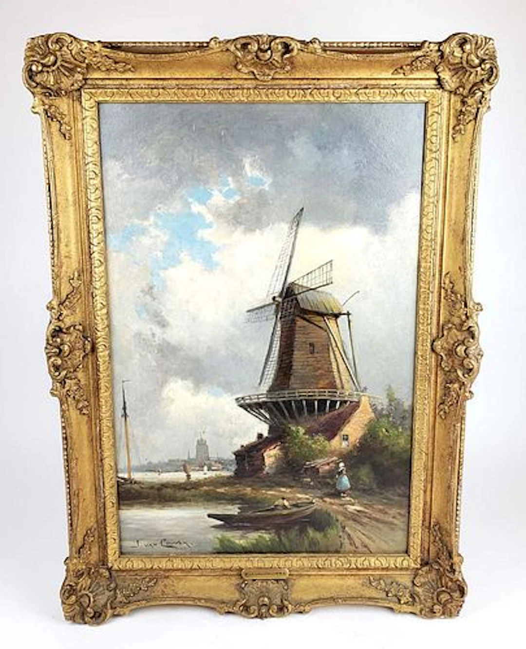 J. Van Couver 19th C. Oil On Canvas