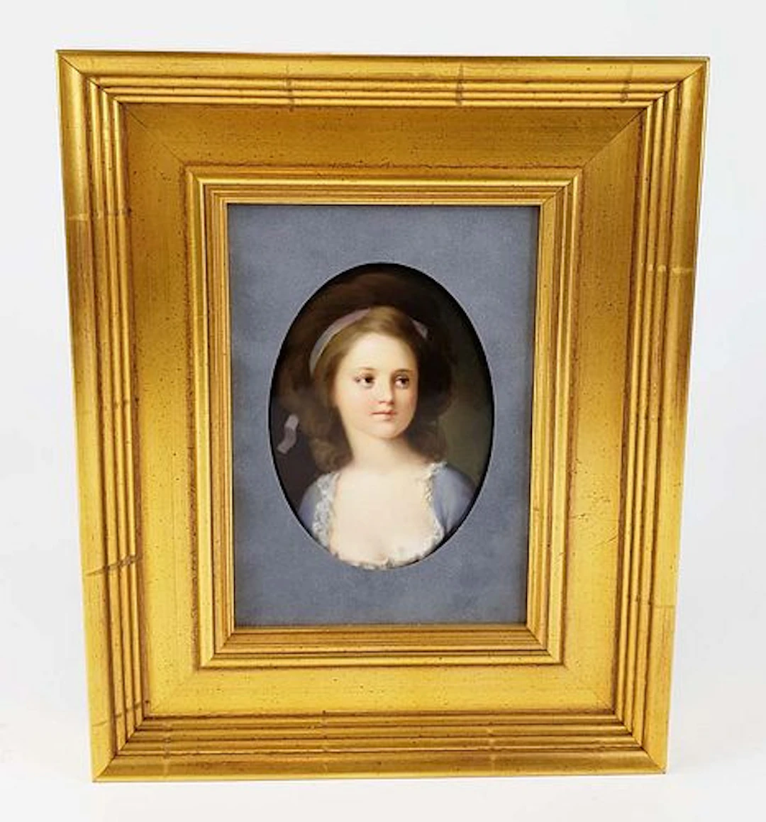 19th C. KPM Oval Plaque Signed Wagner