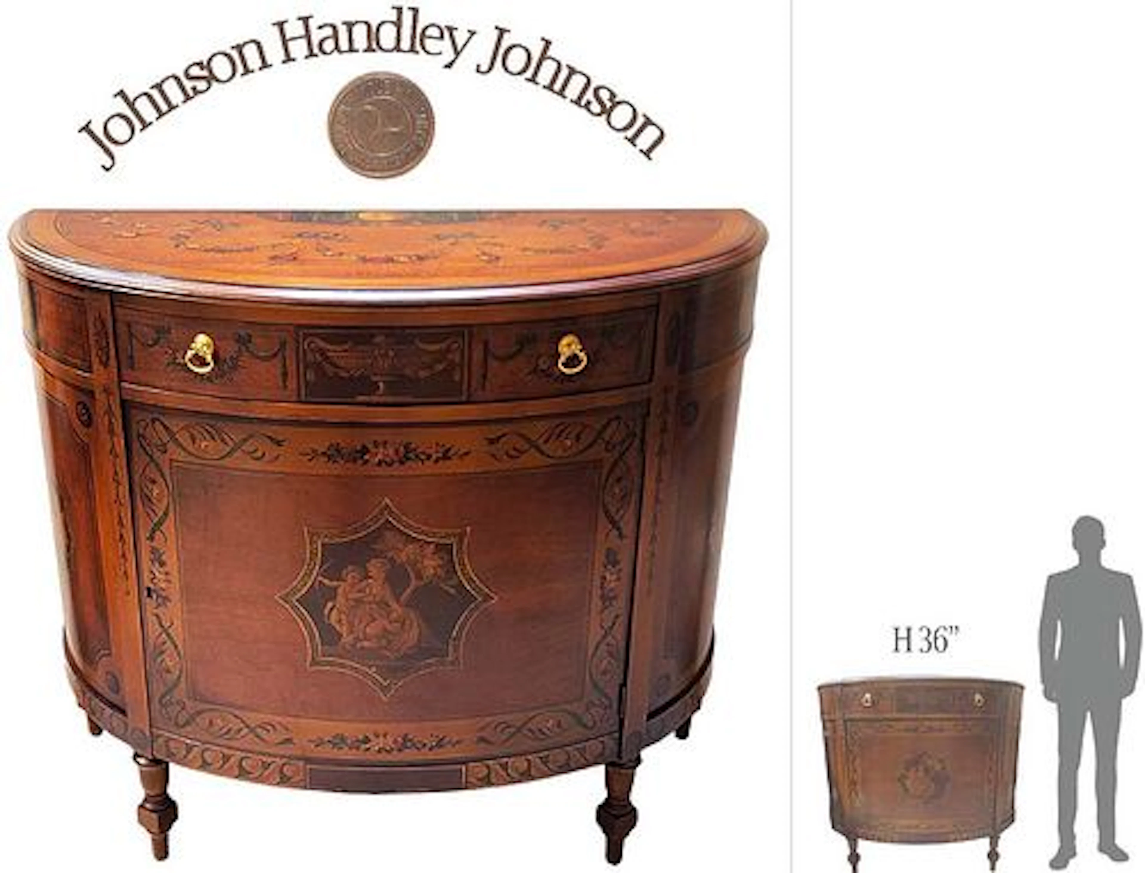 Johnson Handley Adams Commode Console Table Chest