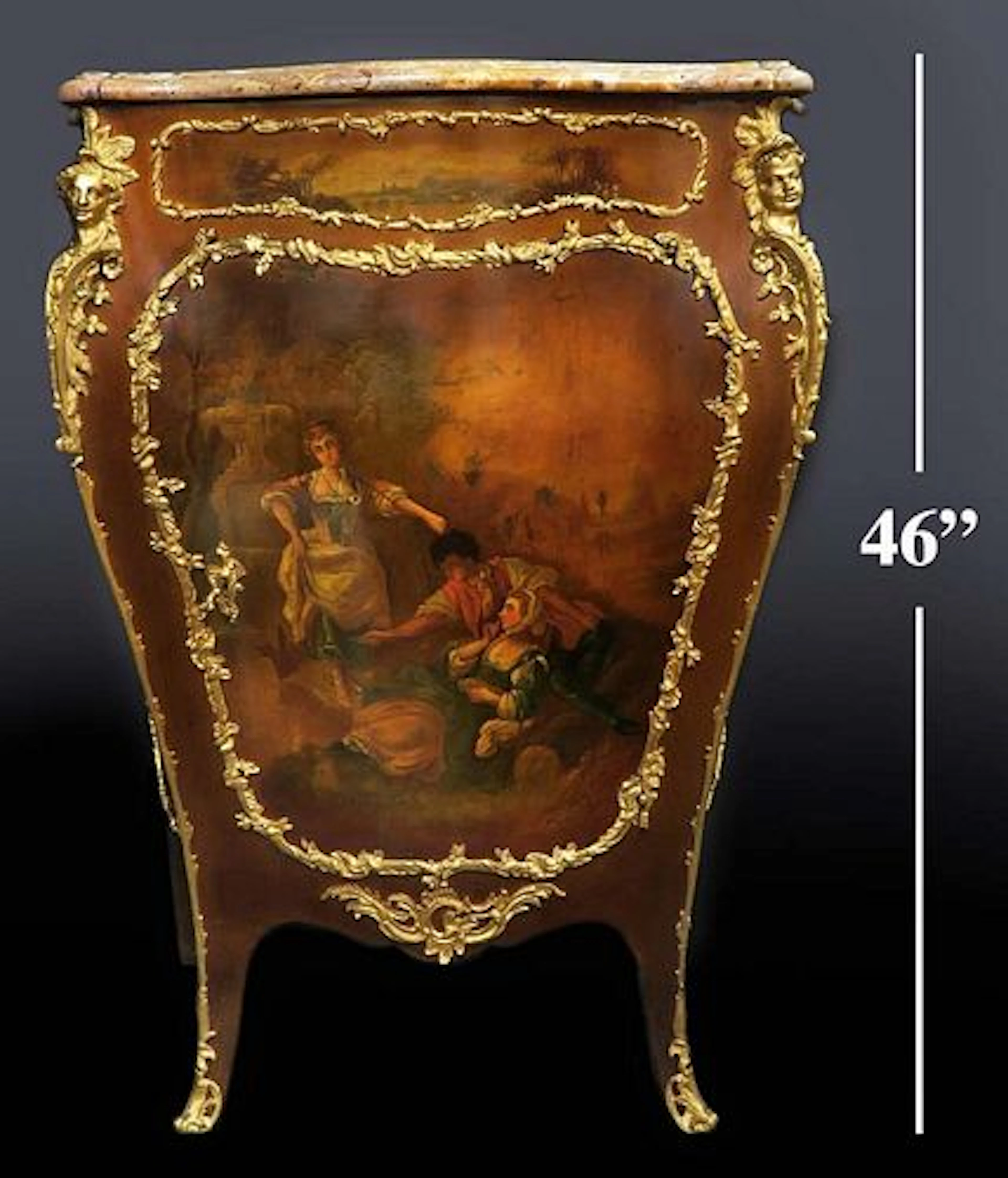 19th C. Sormani French Figural Bronze Cabinet