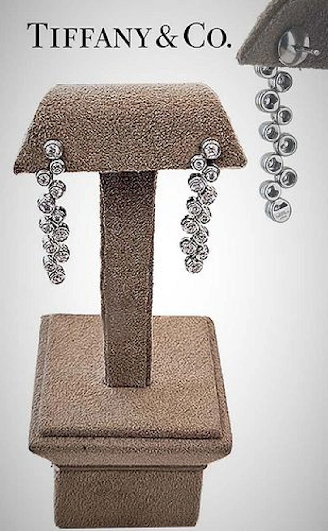 Tiffany & CO. Platinum Diamond Bubble Drops Earrings