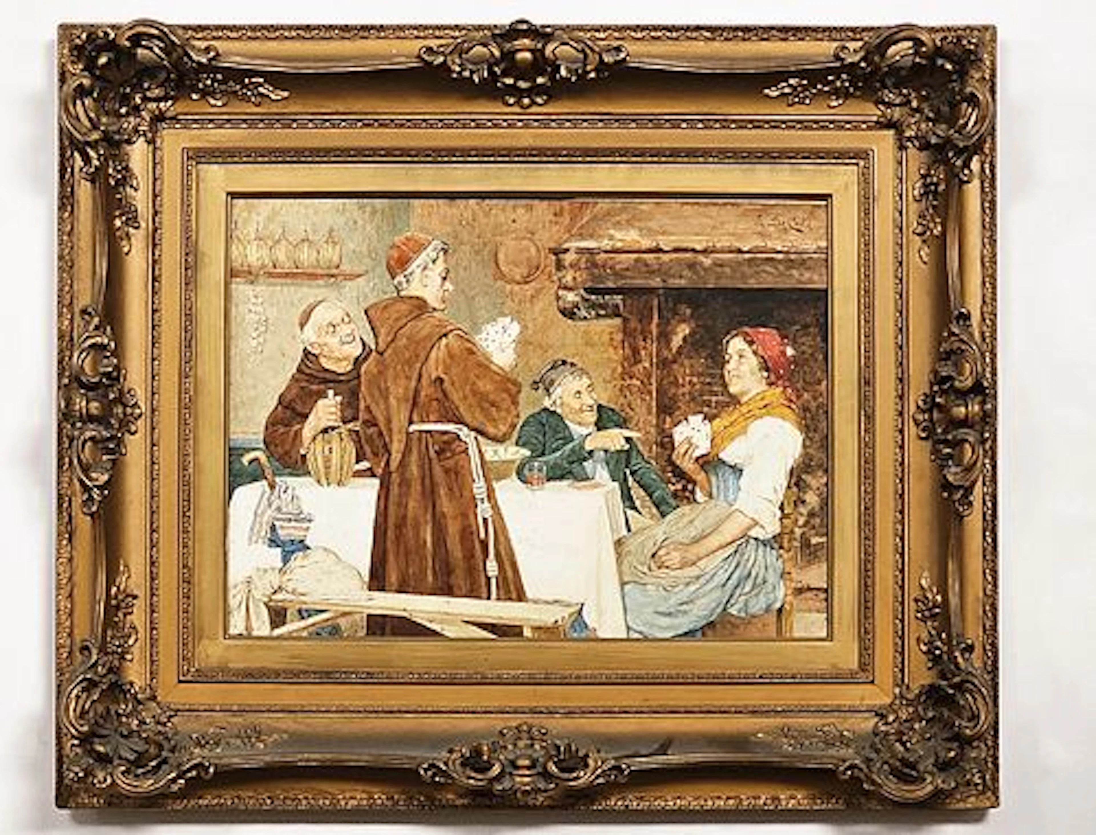 19th C. Watercolor Painting Signed By S Da Costa