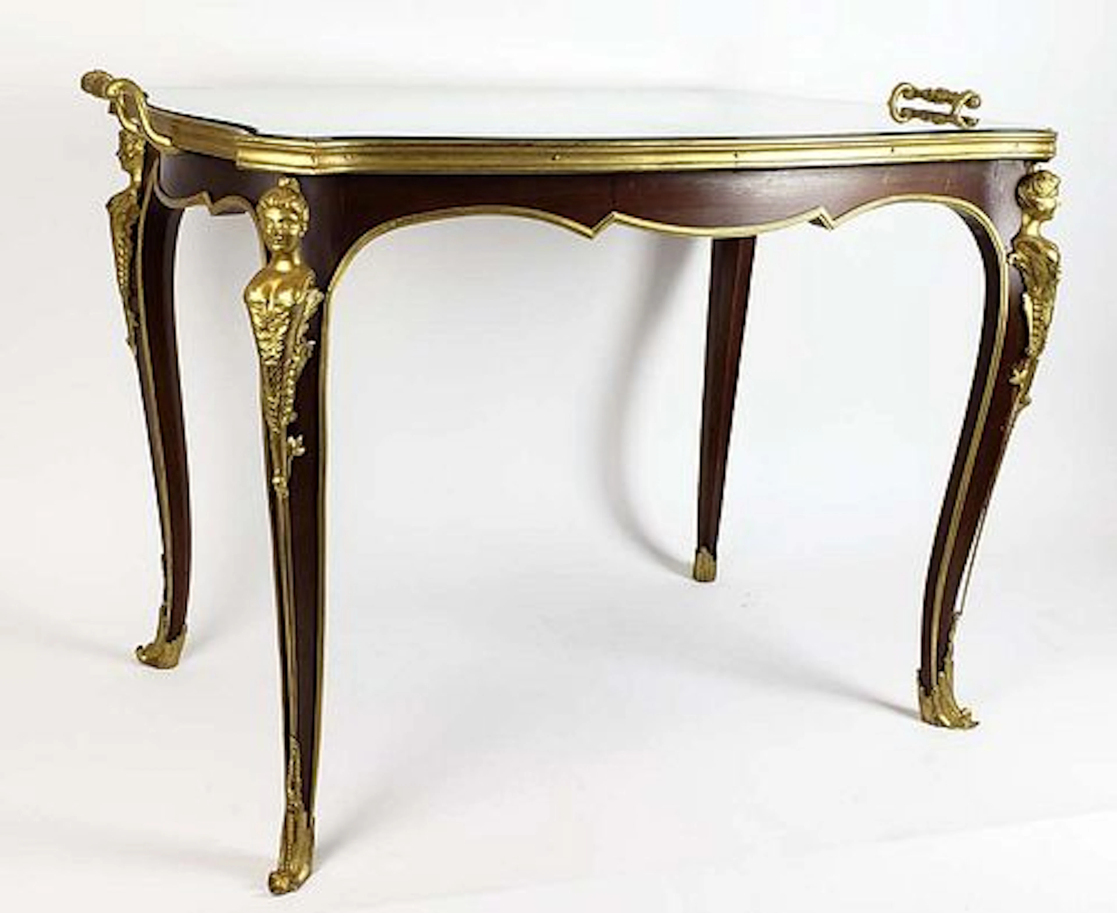19th. F. Linke Kingwood & Gilt Bronze Tea Table