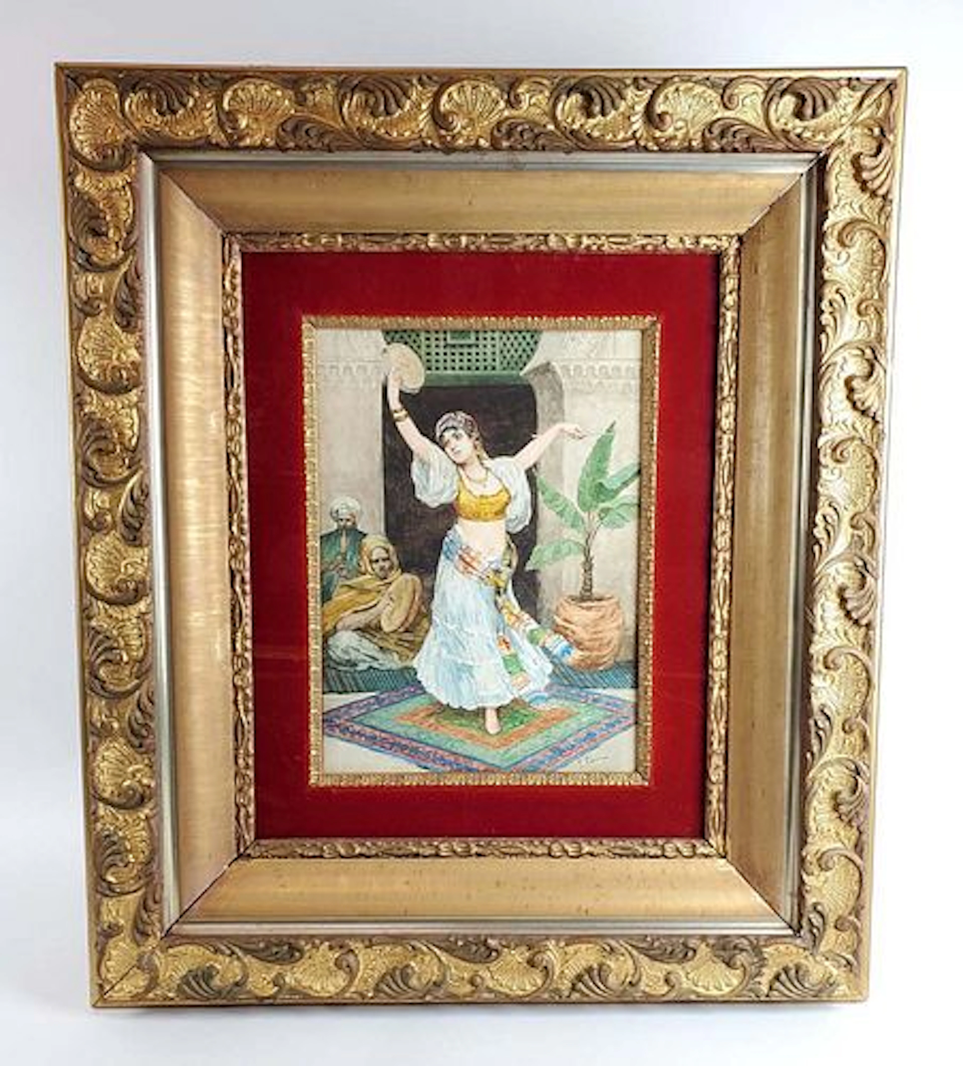 Fabio Fabbi (1861-1946) Orientalist Watercolor Painting
