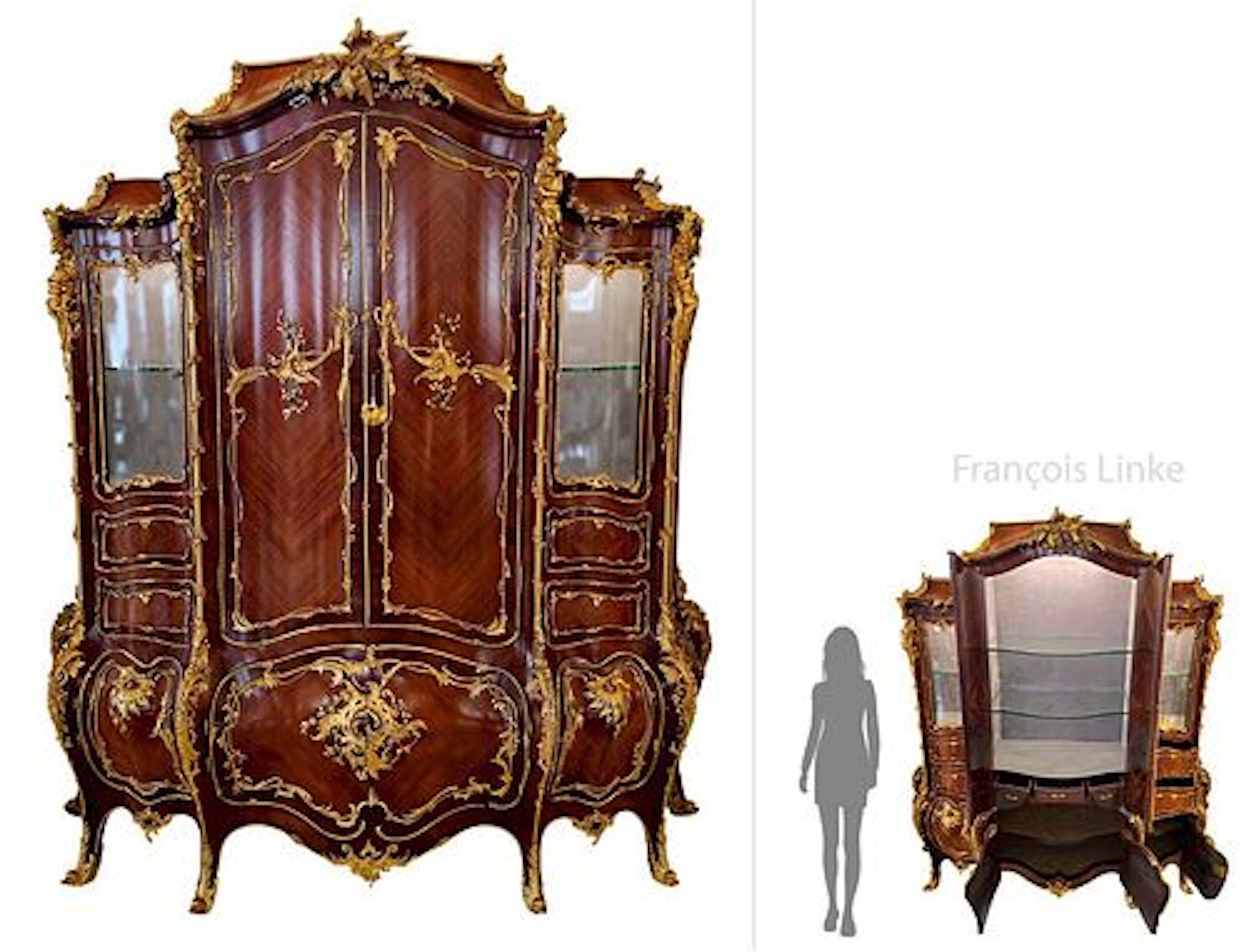 Large 19th C. French Museum Quality Bronze Mounted Cabinet / Vitrine