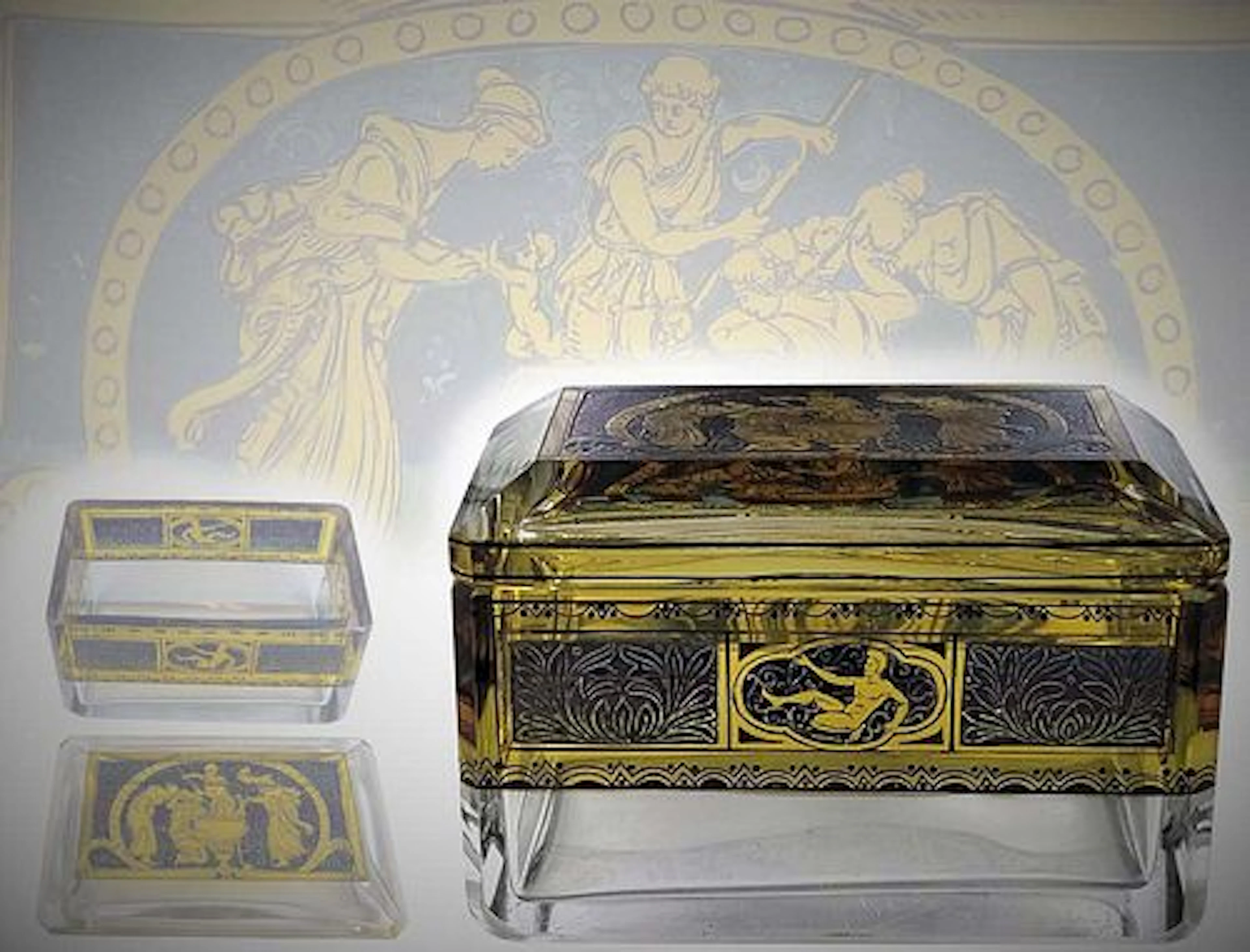 19th C. Crystal Moser Box