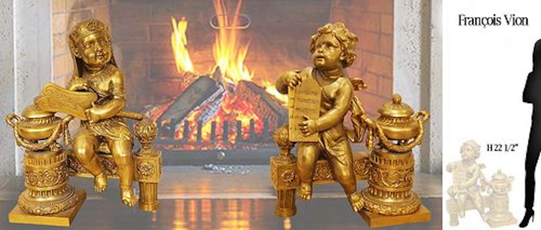 Signed, 19th C. French Judaica Fireplace Surround Moses & Pharaoh