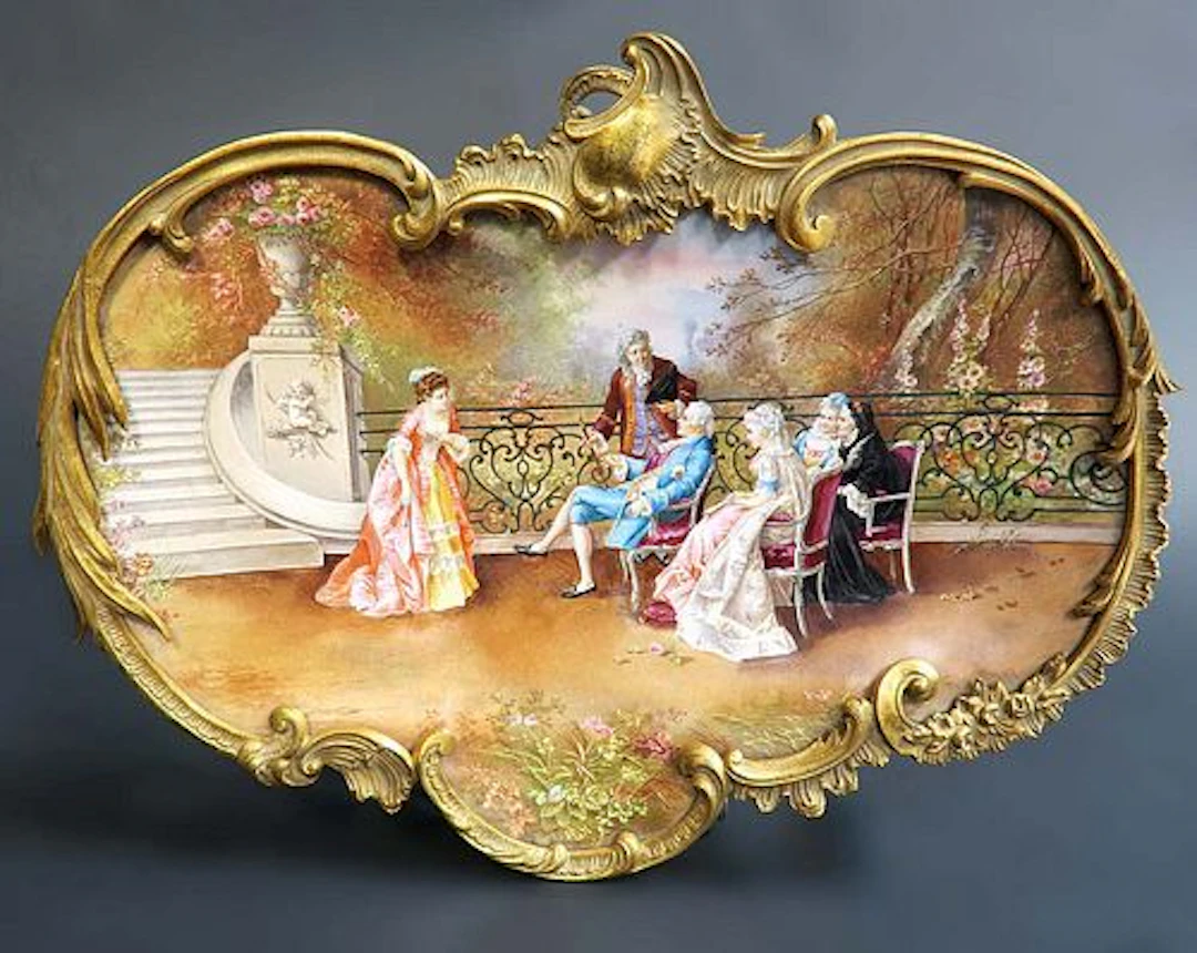 19th Century Large Viennese Enamel Centerpiece