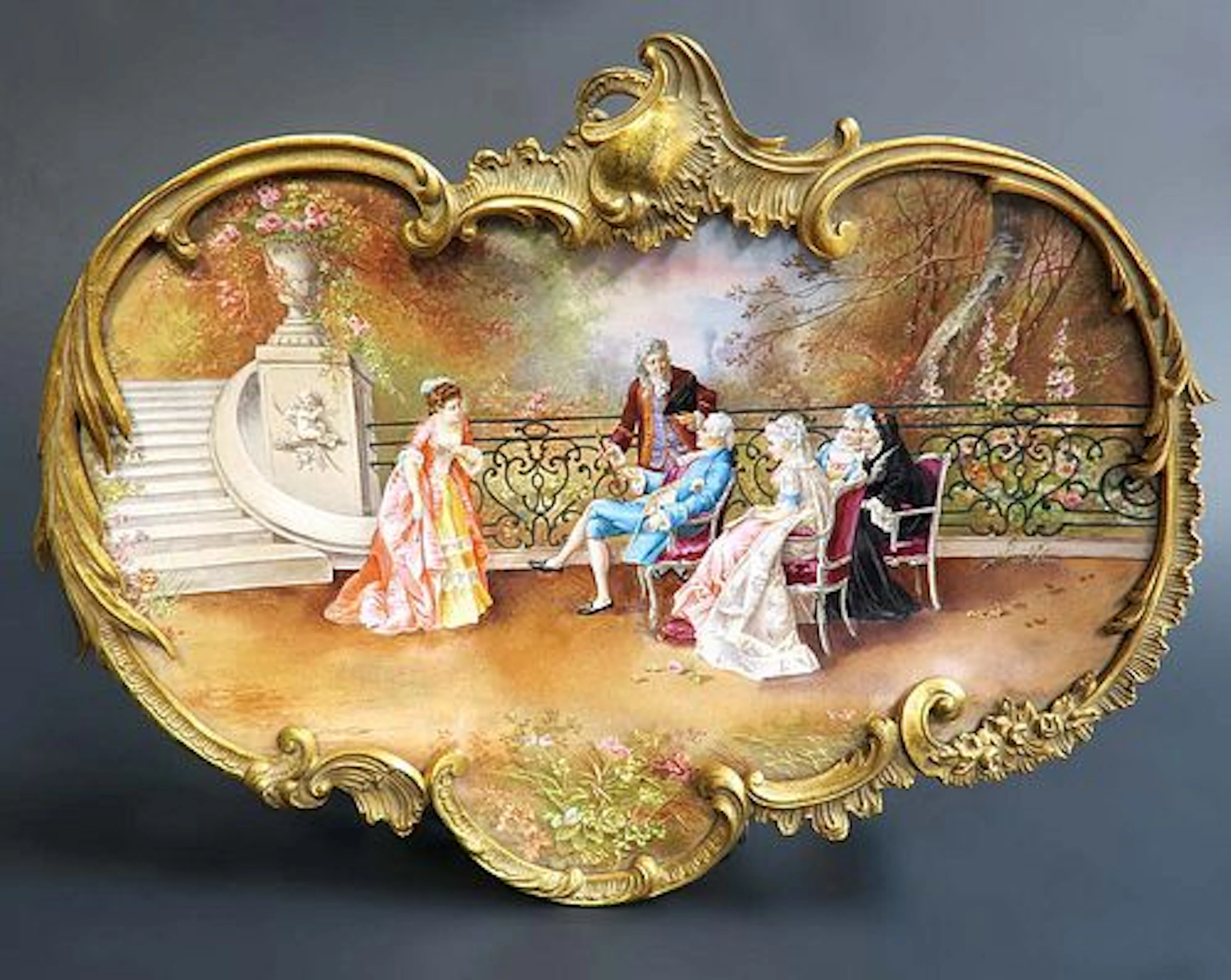 19th Century Large Viennese Enamel Centerpiece