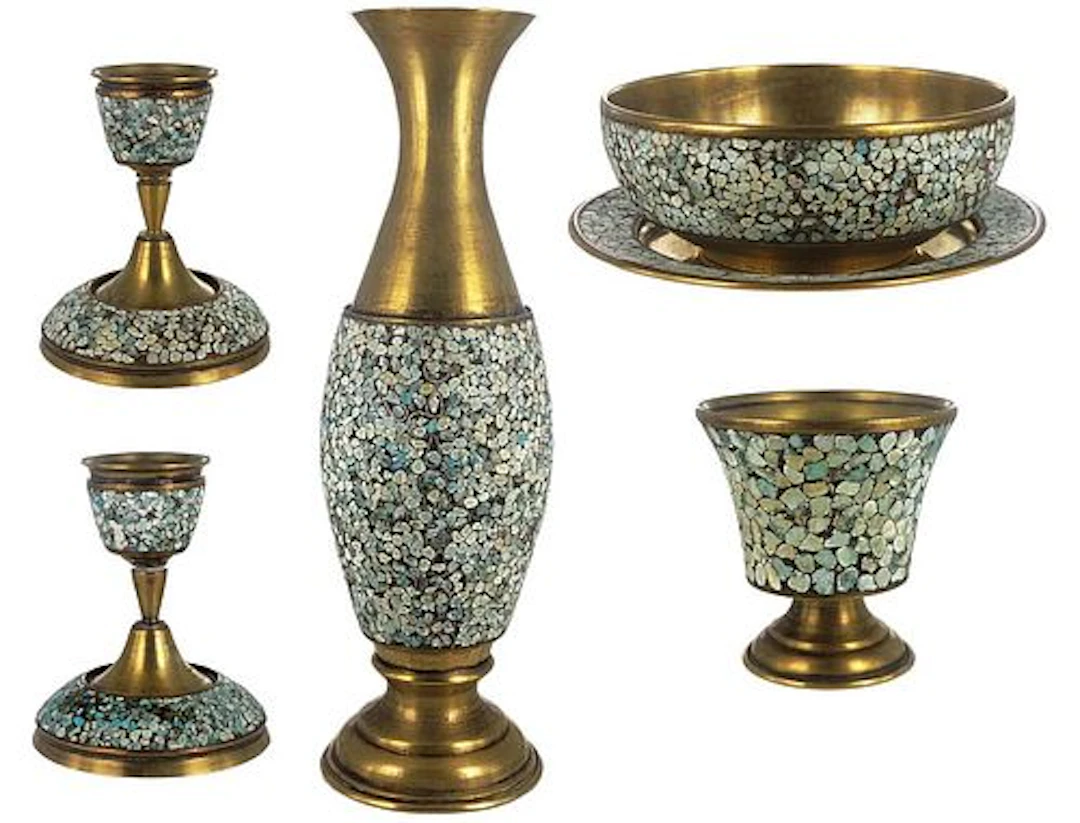 5 Piece Persian Turquoise Set