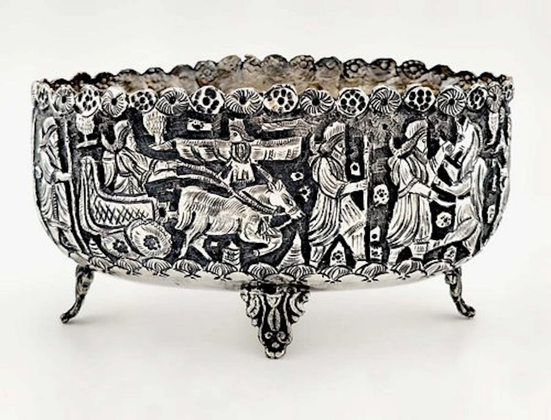 Antique Persian Shiraz .84 Silver Basket