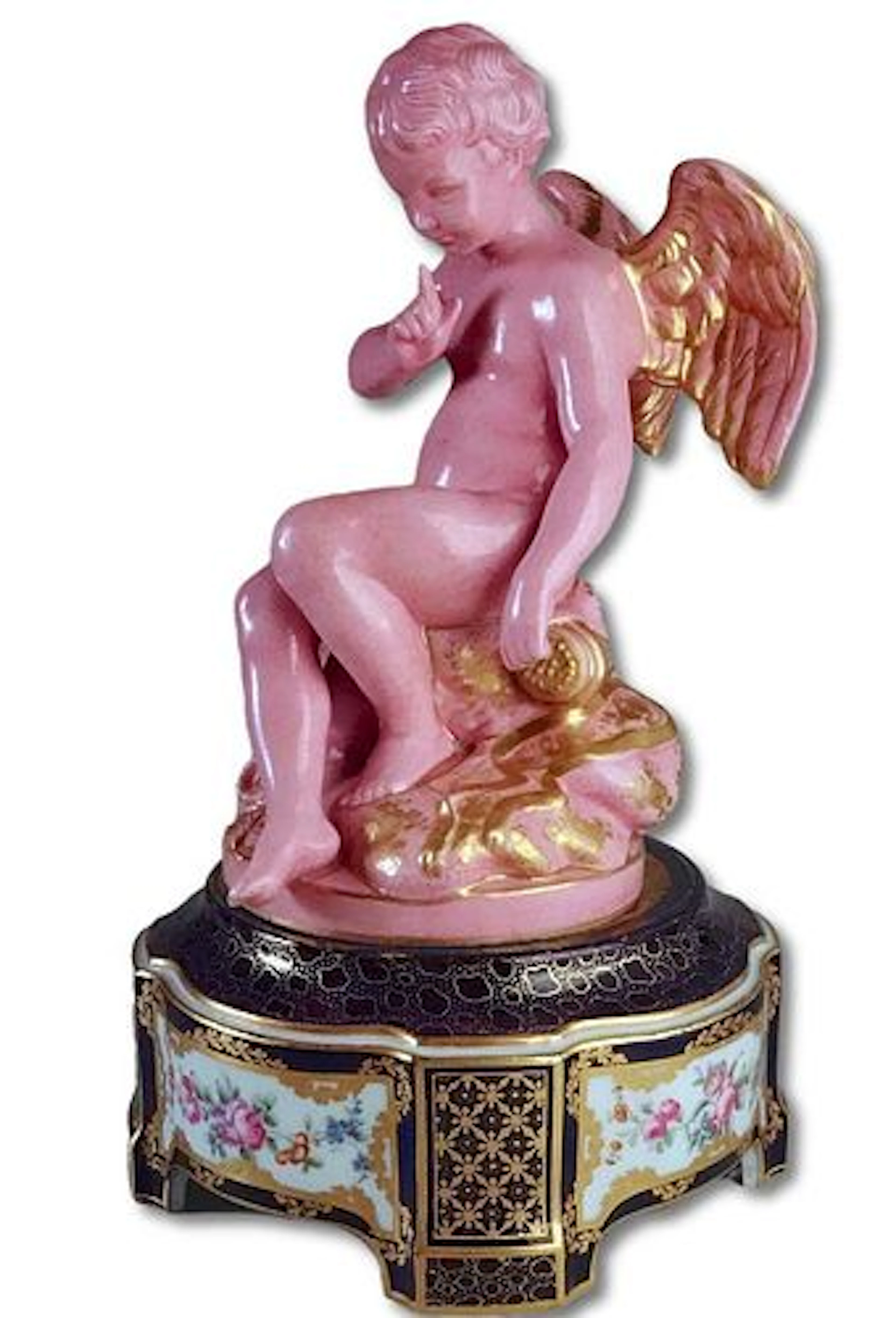 Sevres Porcelain Falconet Cupid L'amour Menacant