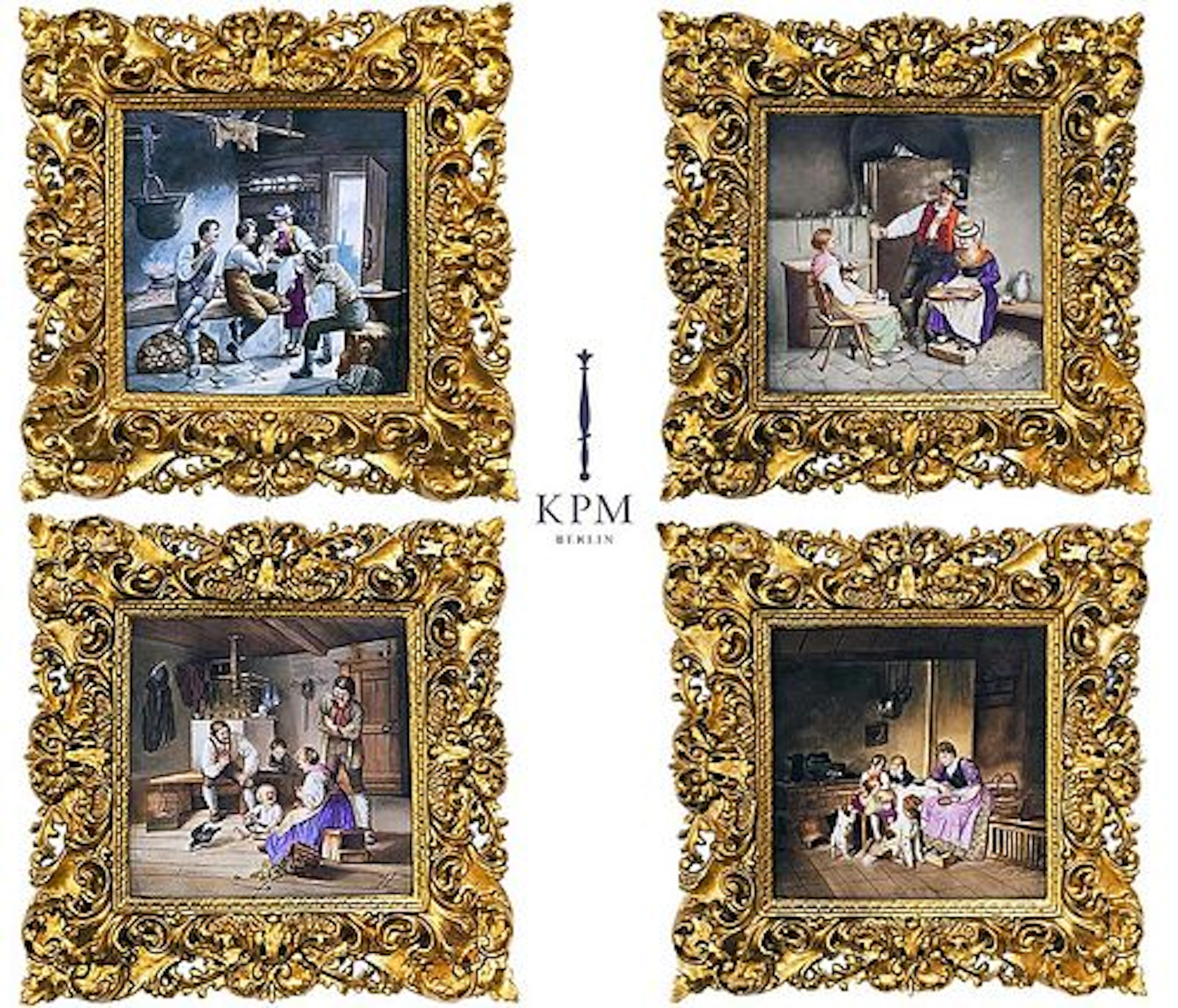 19th C. Lot Of Four Berlin KPM