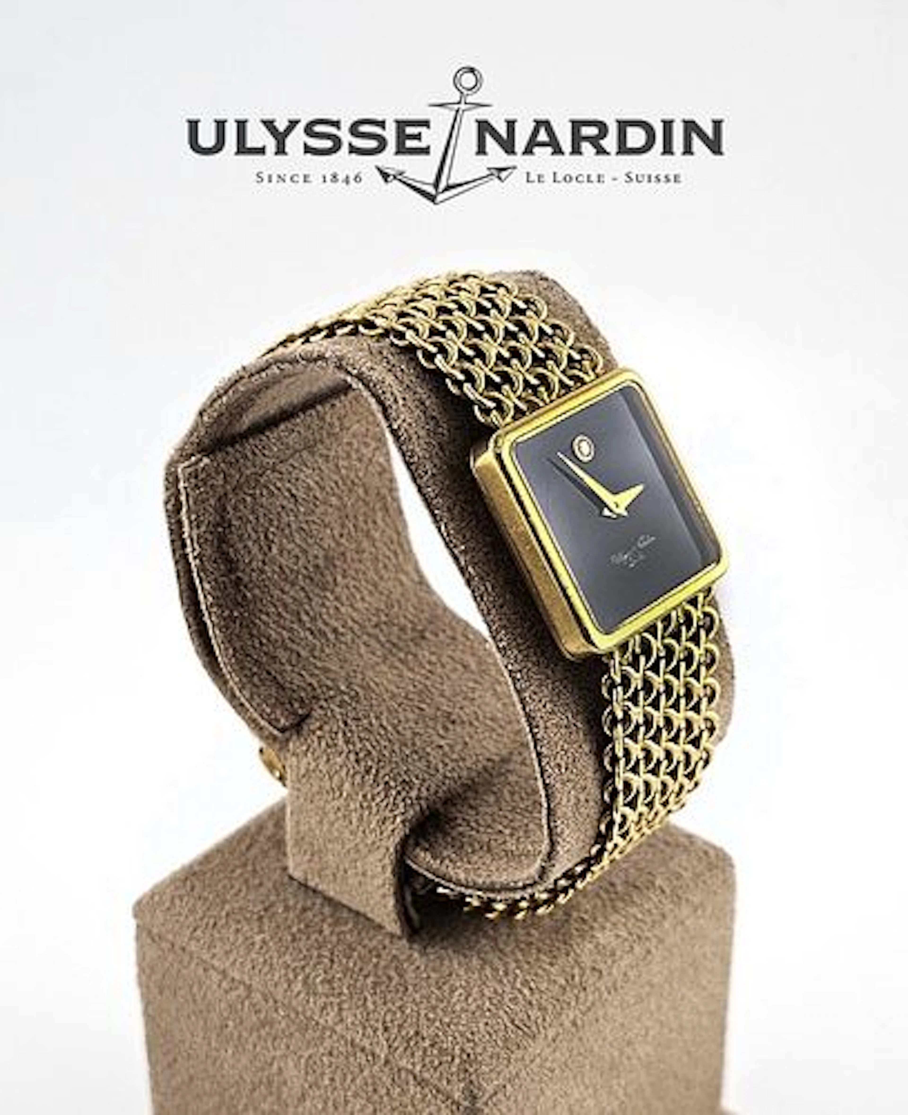 Ulysse Nardin Locle Yellow Gold (58.04g) Diamond Onyx Dial