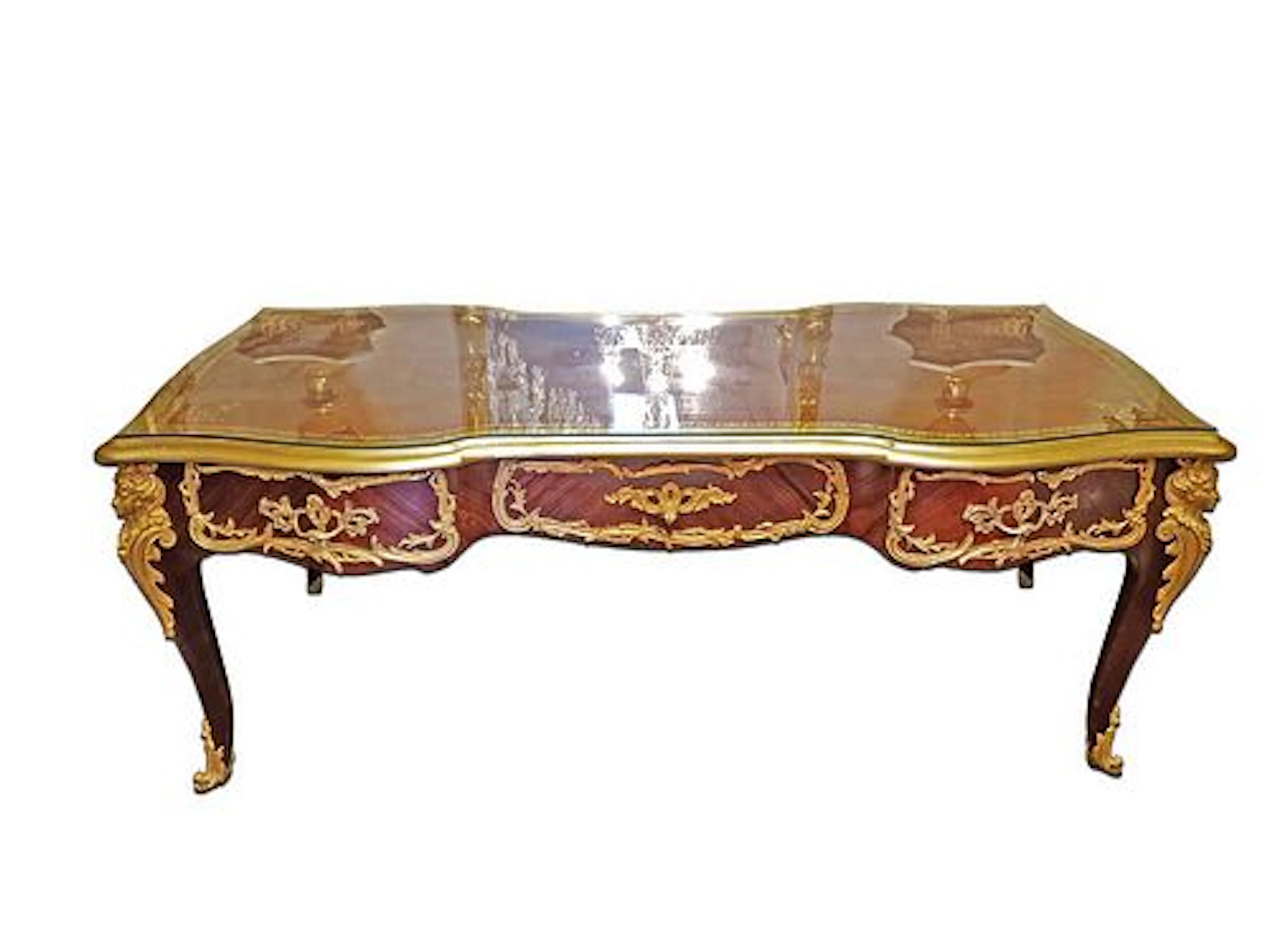 Magnificent F. Linke Kingwood & Gilt Bronze Desk, 19th C.