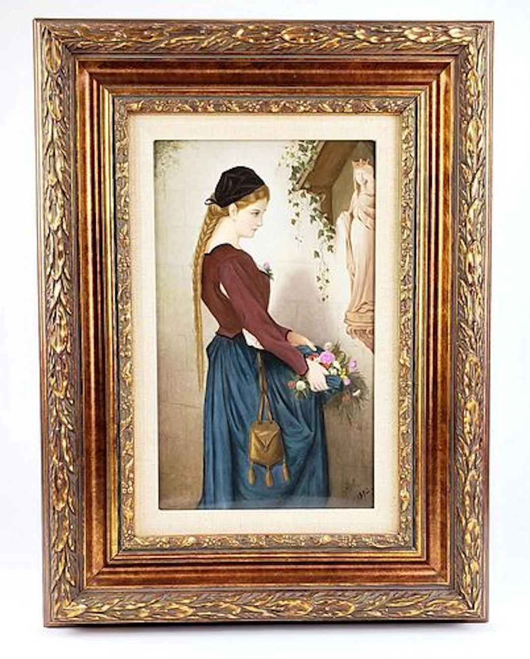 Magnificent 19th C. KPM Plaque of Marguerite