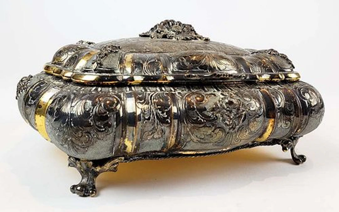 18th C. Gilt 800 Silver Austrian Box