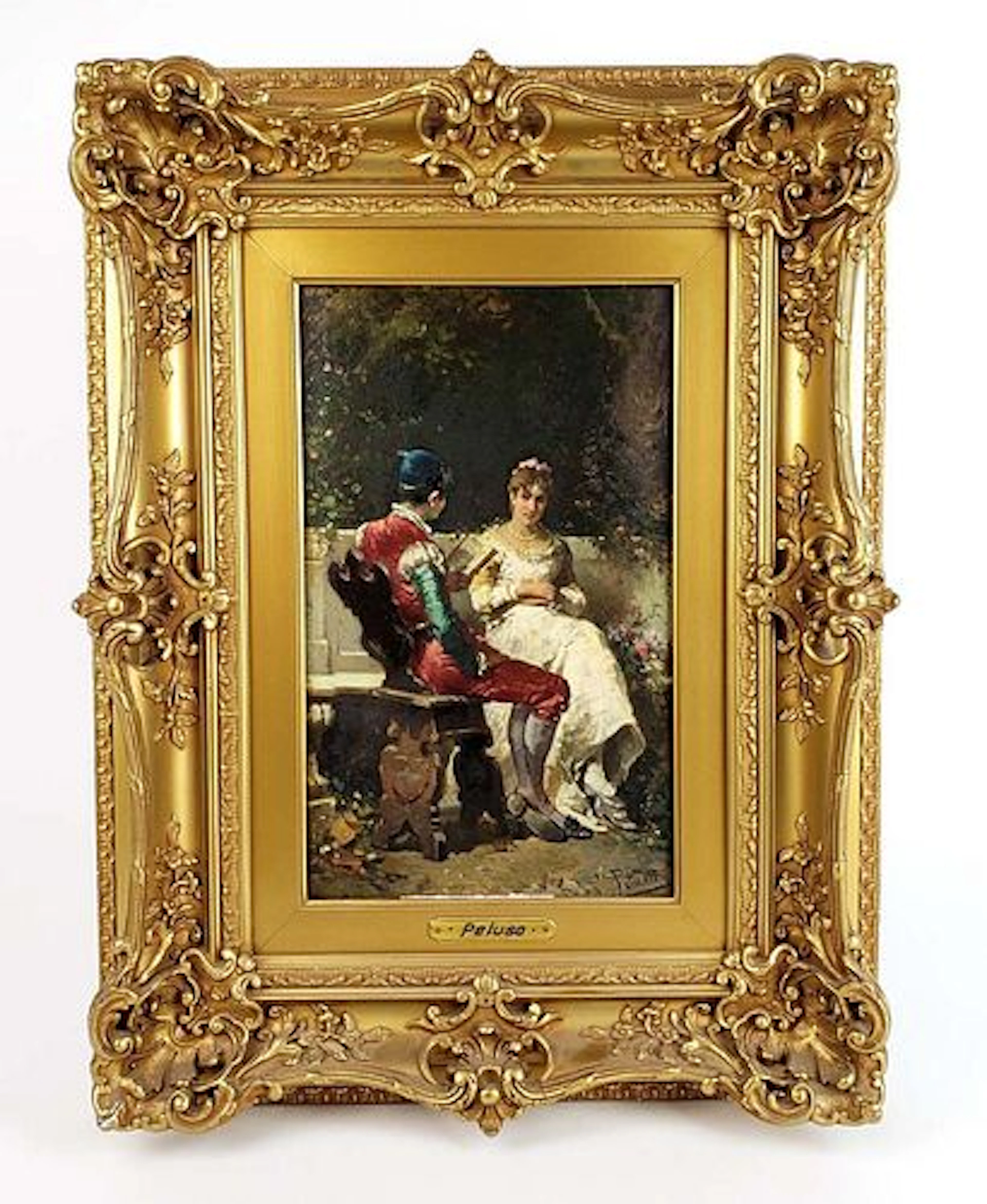 19th C. Pelusa Signed Oil on Board